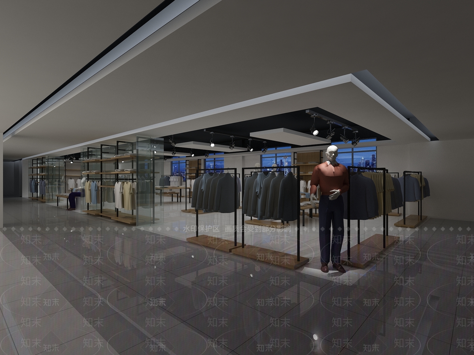 现代服装店3D模型下载【ID:1166580602】