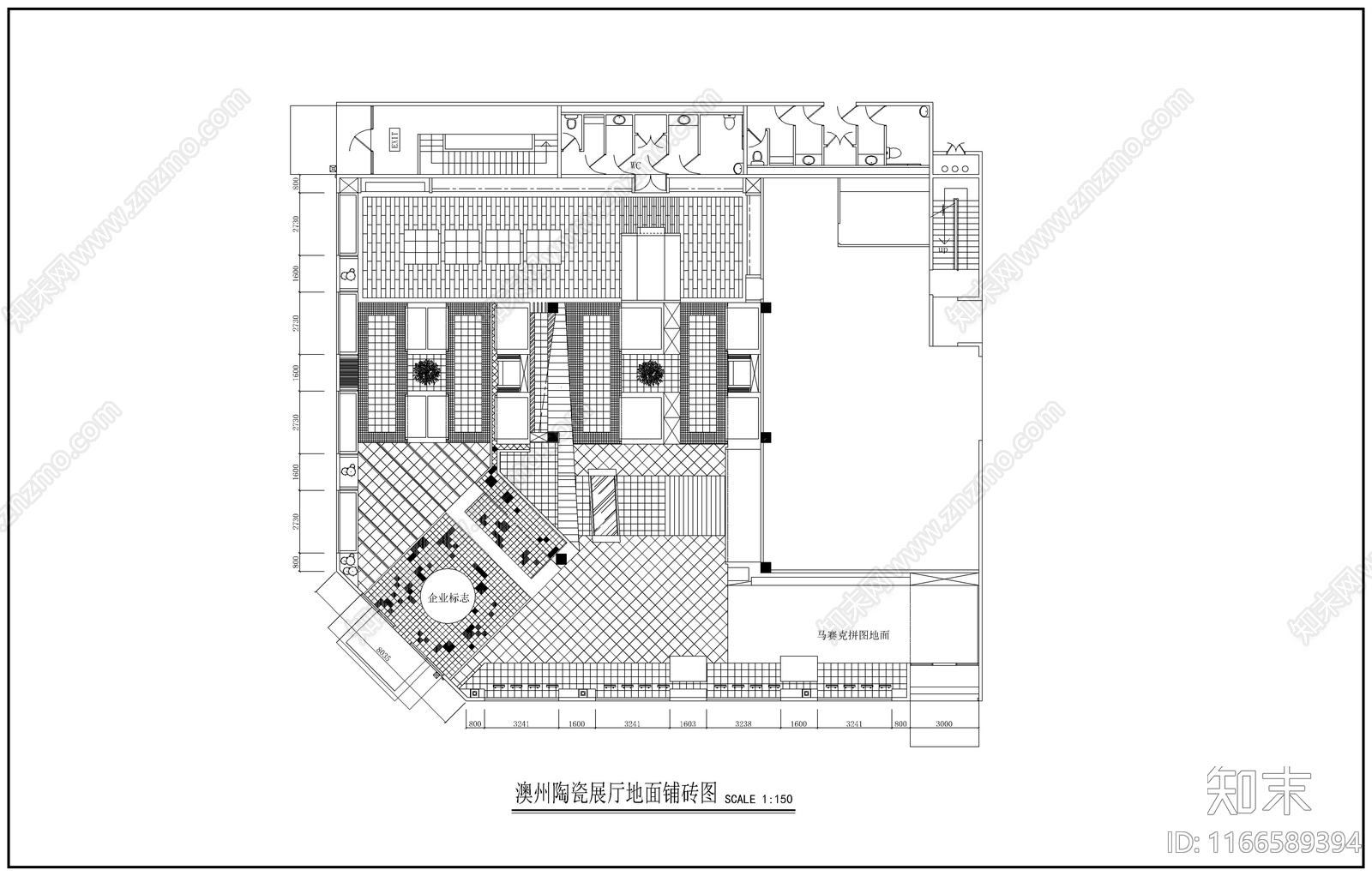 现代其他商业空间cad施工图下载【ID:1166589394】