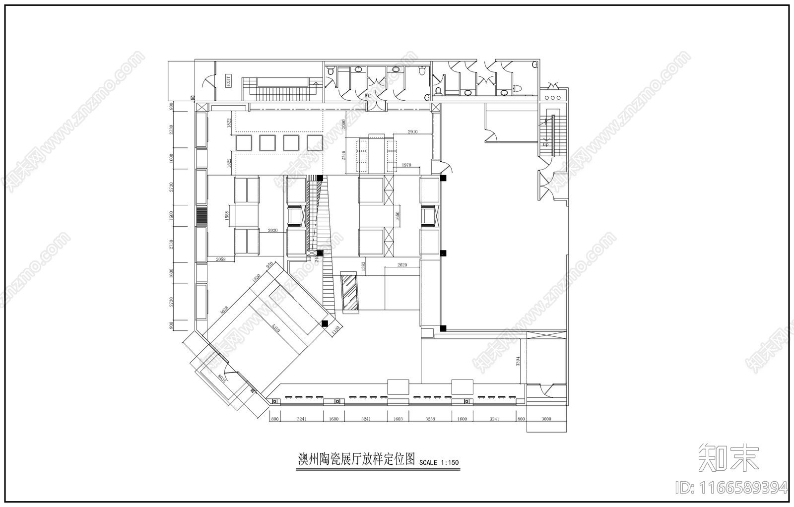 现代其他商业空间cad施工图下载【ID:1166589394】