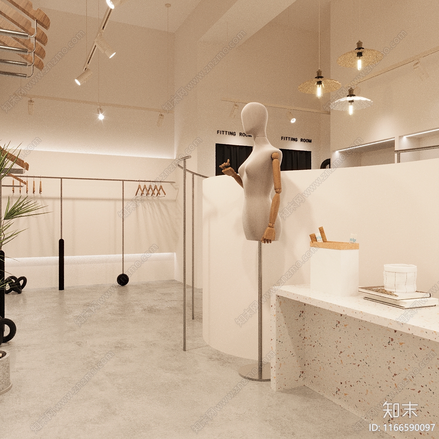 法式服装店3D模型下载【ID:1166590097】