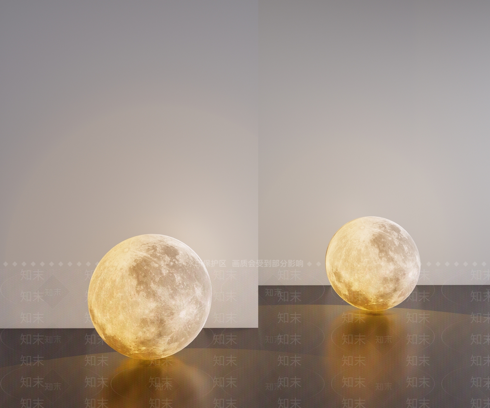 现代月球灯SU模型下载【ID:1166619177】