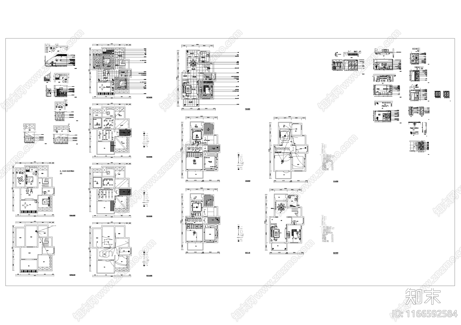 现代室内景观cad施工图下载【ID:1166592584】