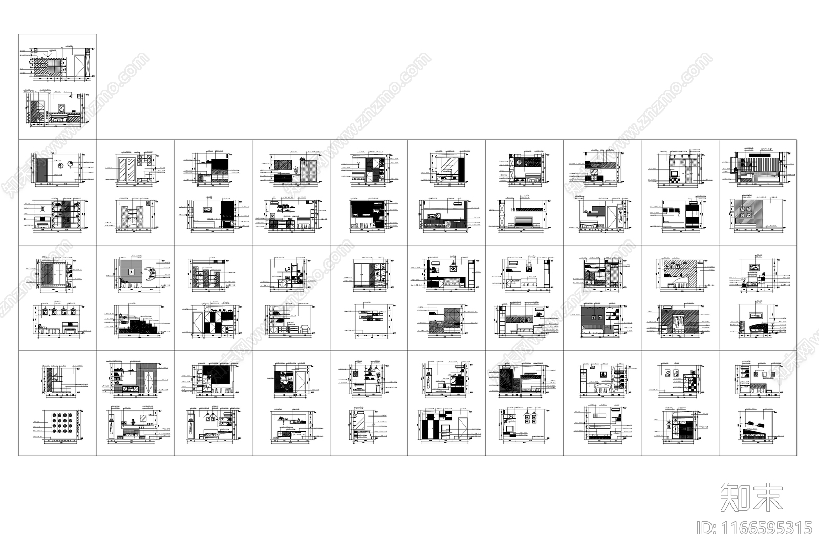 现代儿童房施工图下载【ID:1166595315】
