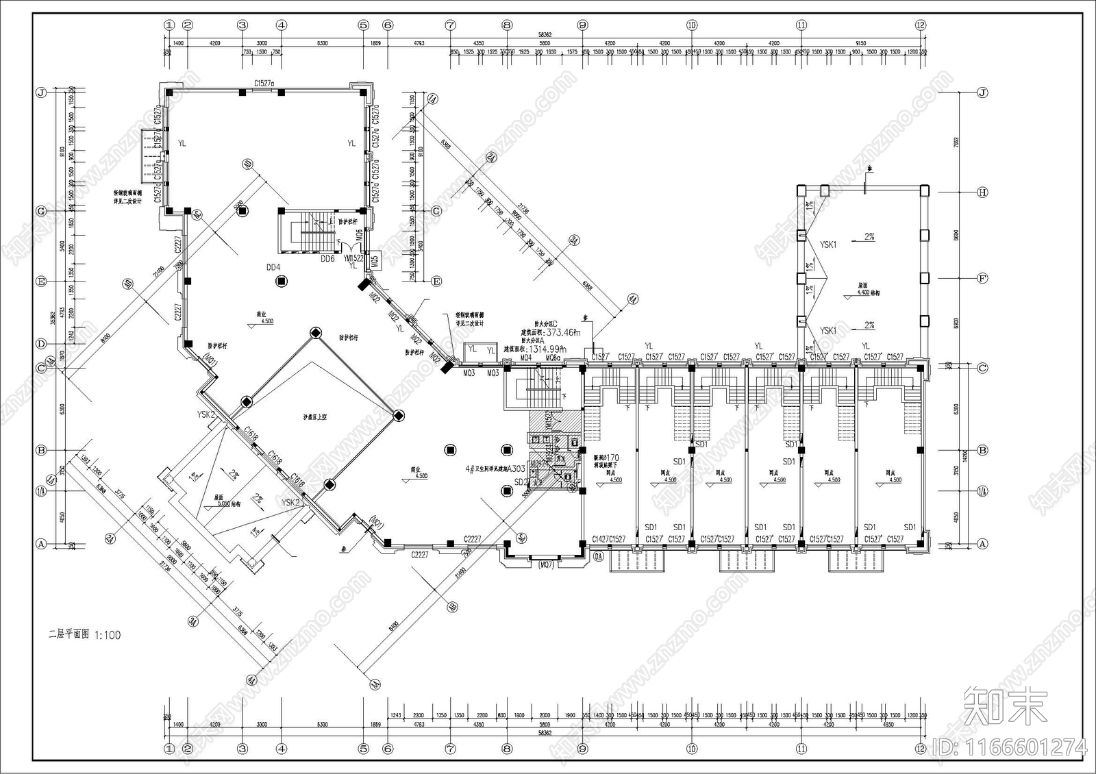 建筑平面图施工图下载【ID:1166601274】