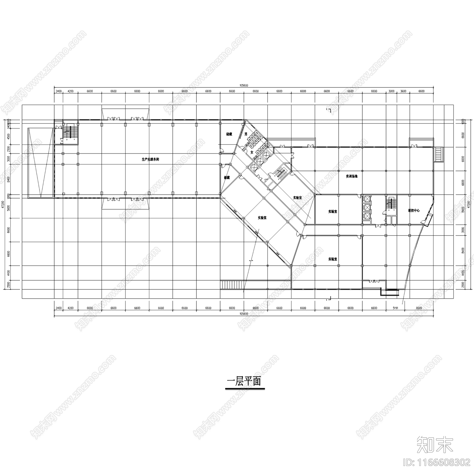 现代学校建筑cad施工图下载【ID:1166608302】