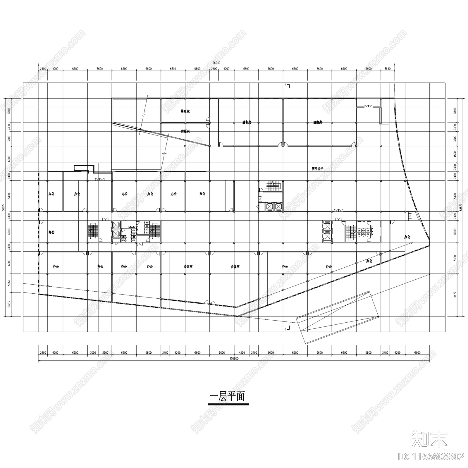现代学校建筑cad施工图下载【ID:1166608302】