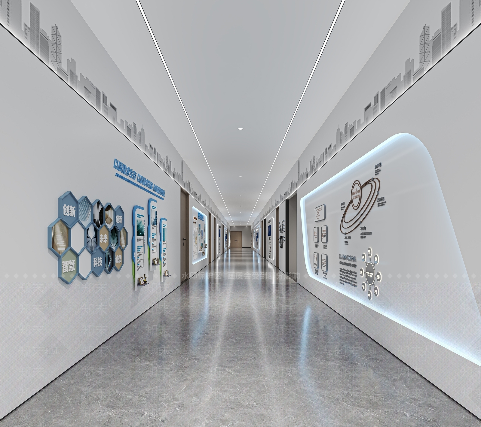 现代科技展厅3D模型下载【ID:1214663561】
