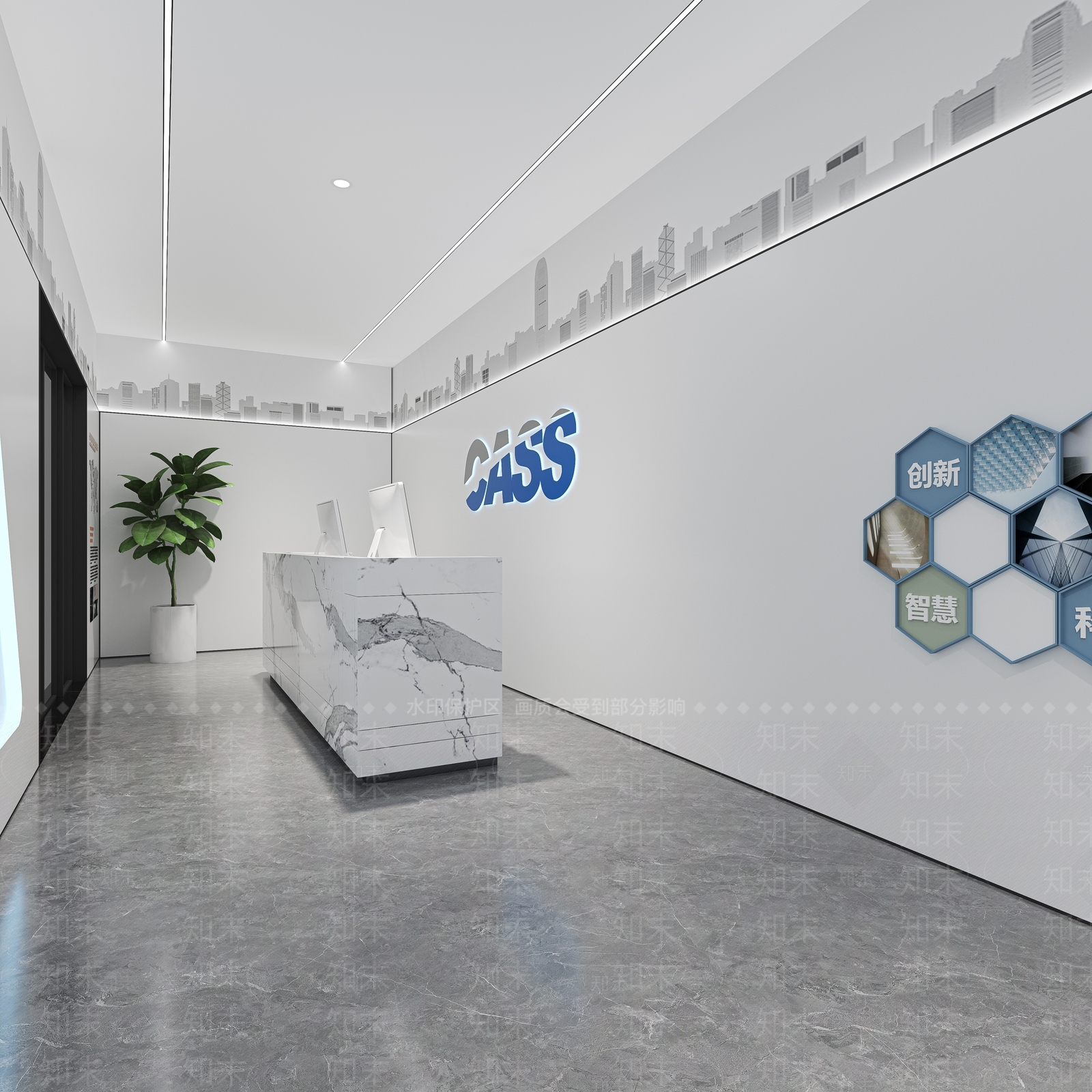 现代科技展厅3D模型下载【ID:1214663561】