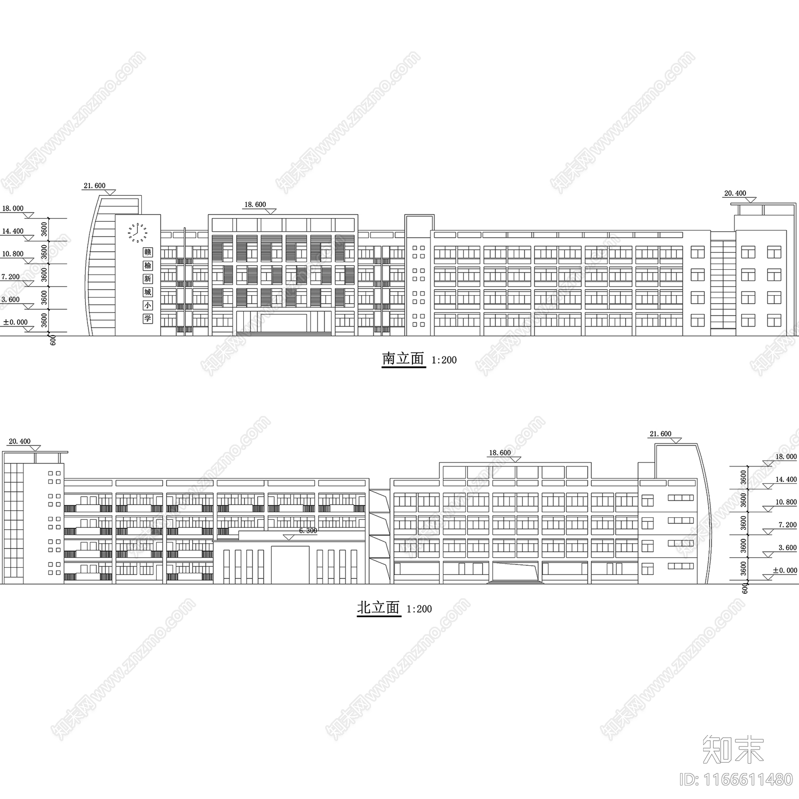 现代学校建筑cad施工图下载【ID:1166611480】