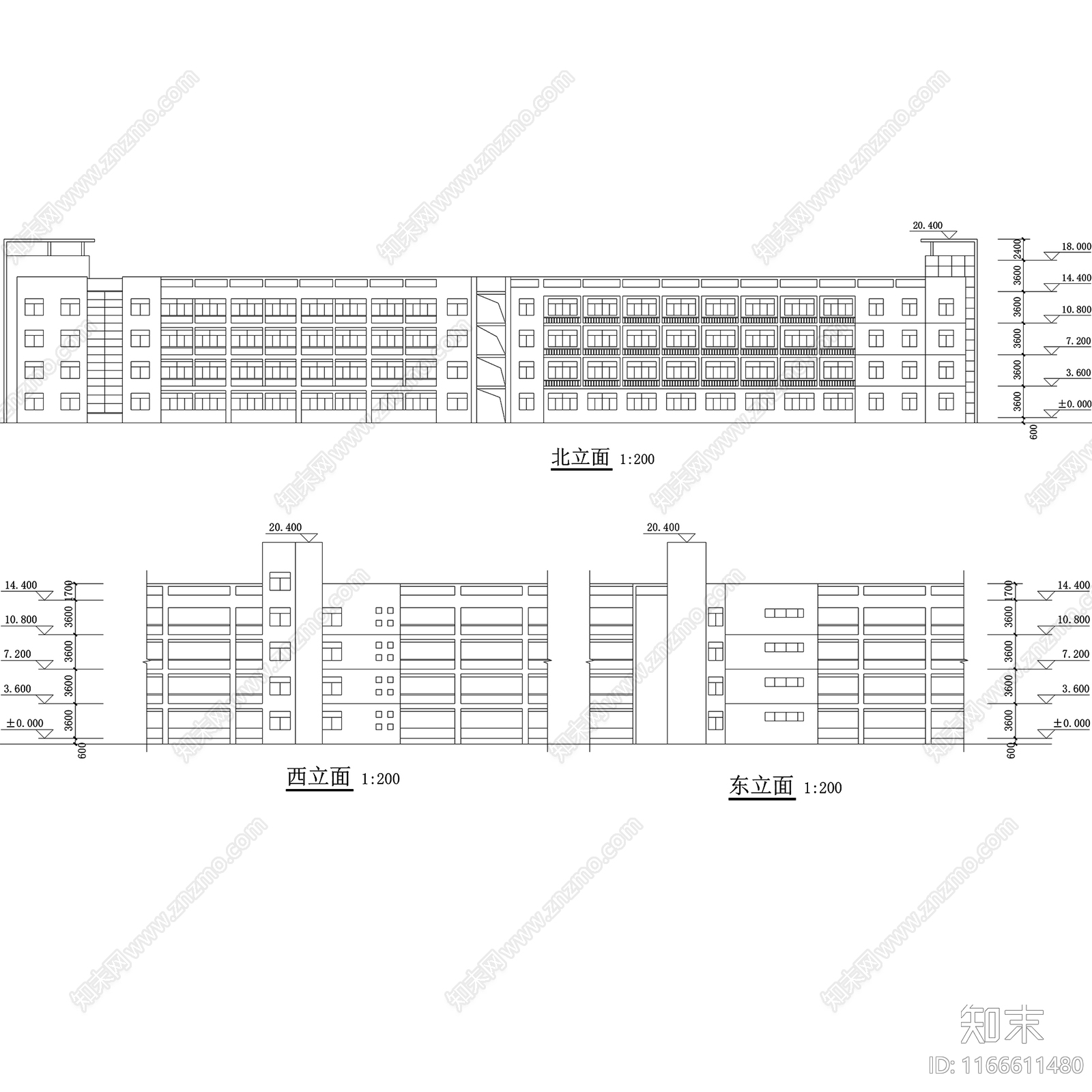 现代学校建筑cad施工图下载【ID:1166611480】