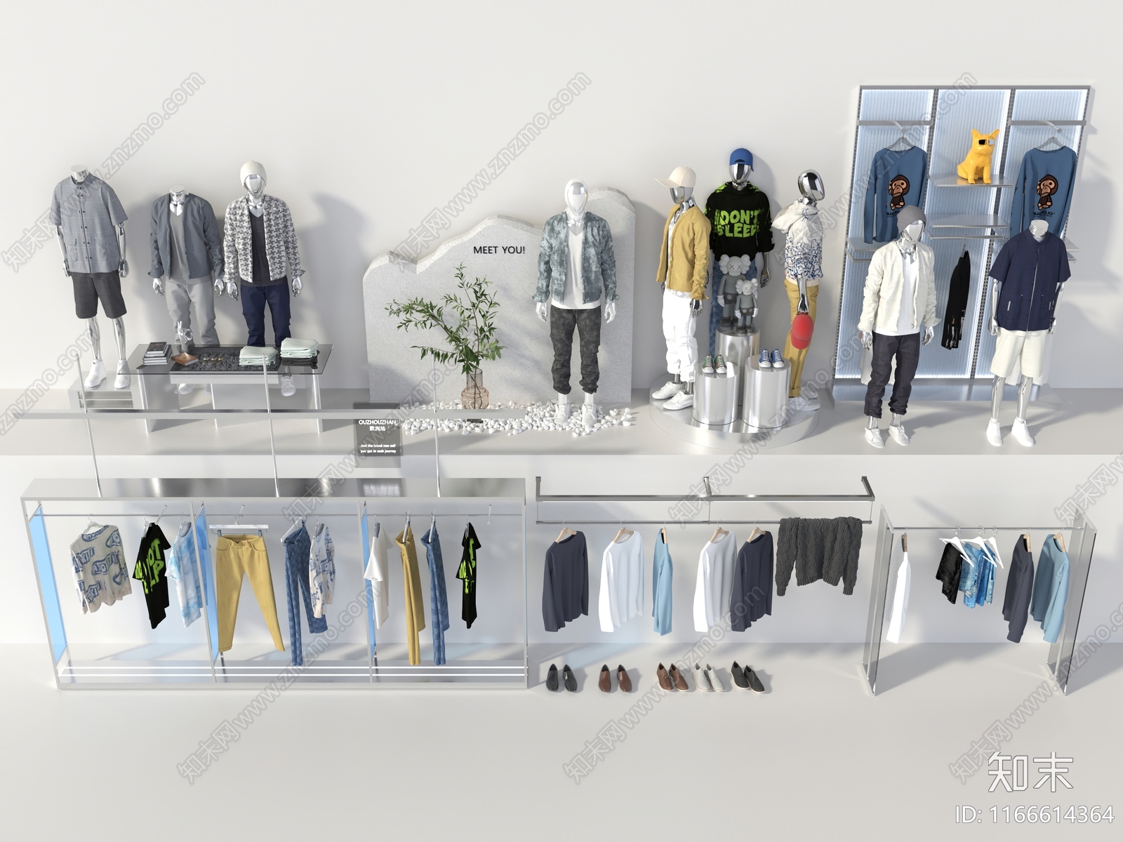 现代服装店3D模型下载【ID:1166614364】