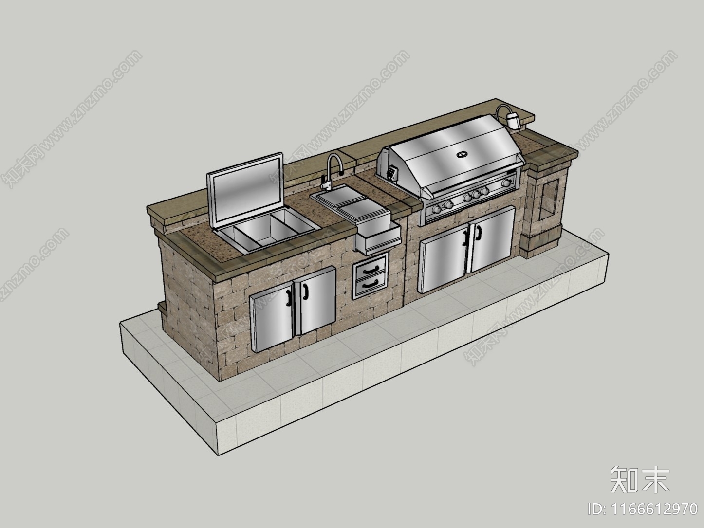 灶台SU模型下载【ID:1166612970】