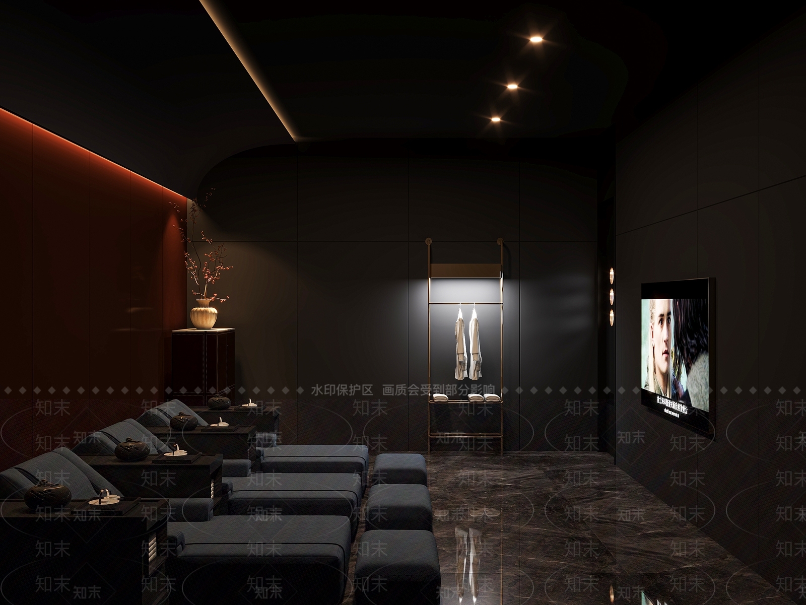 新中式现代足浴店3D模型下载【ID:1166614395】