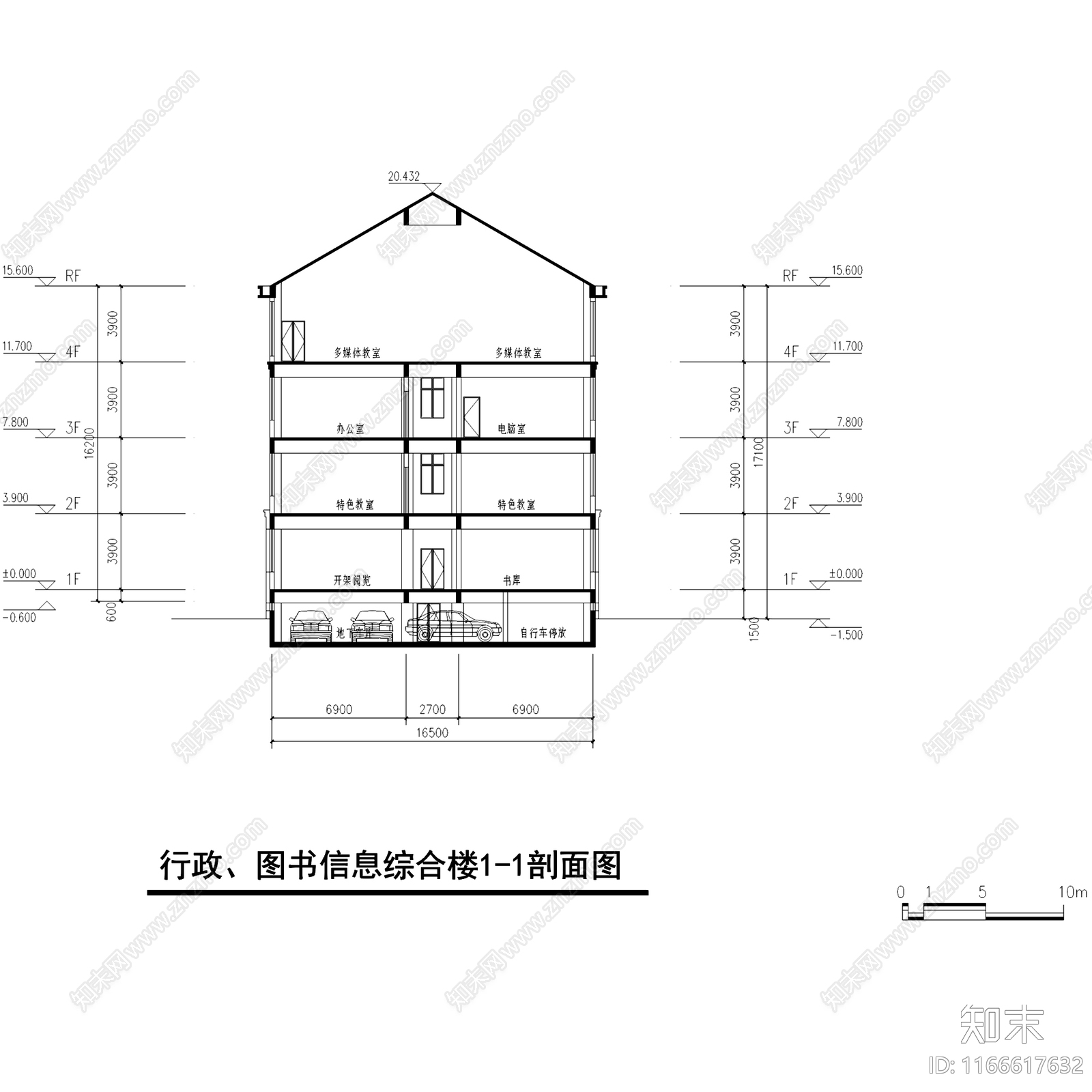 欧式学校建筑cad施工图下载【ID:1166617632】