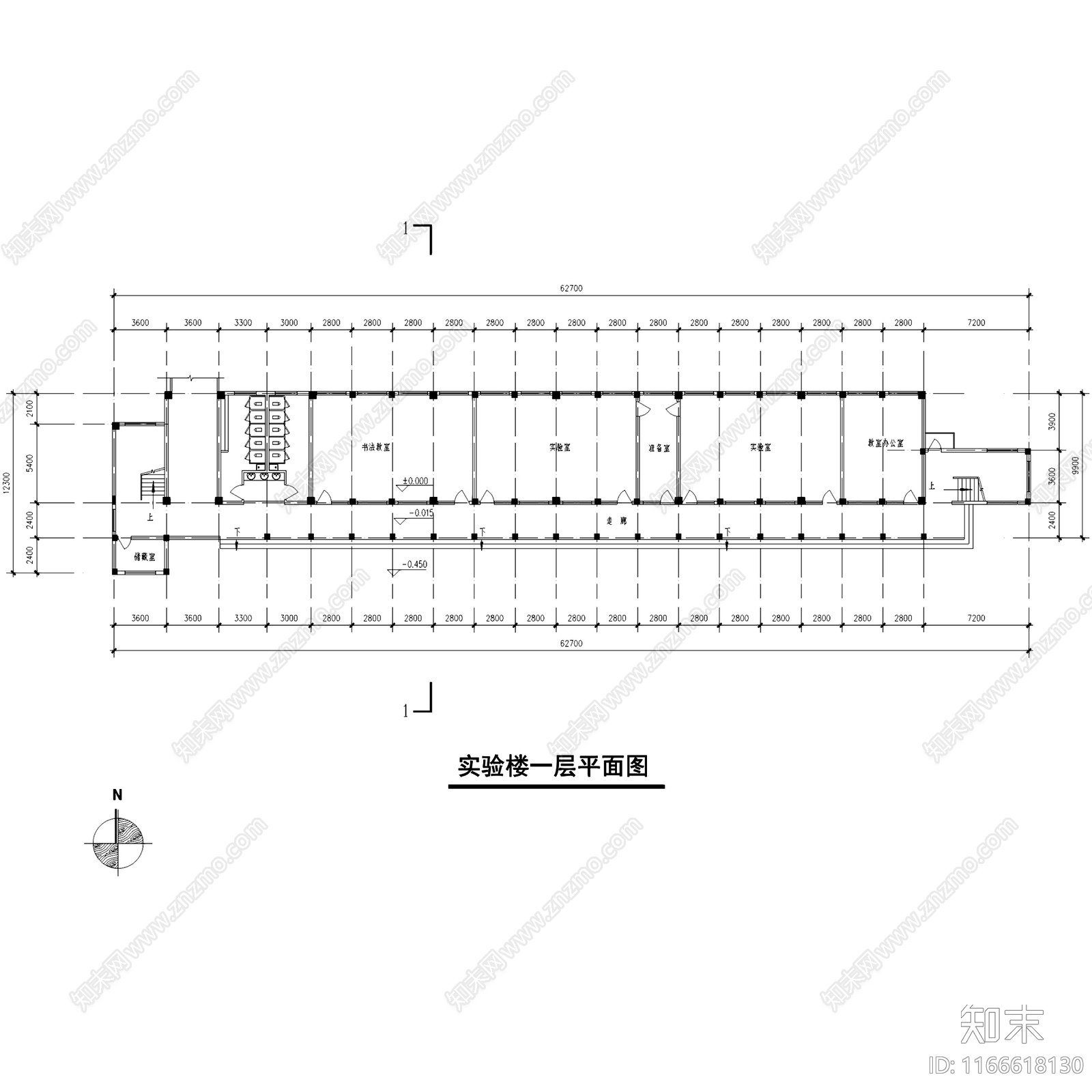 现代学校建筑cad施工图下载【ID:1166618130】