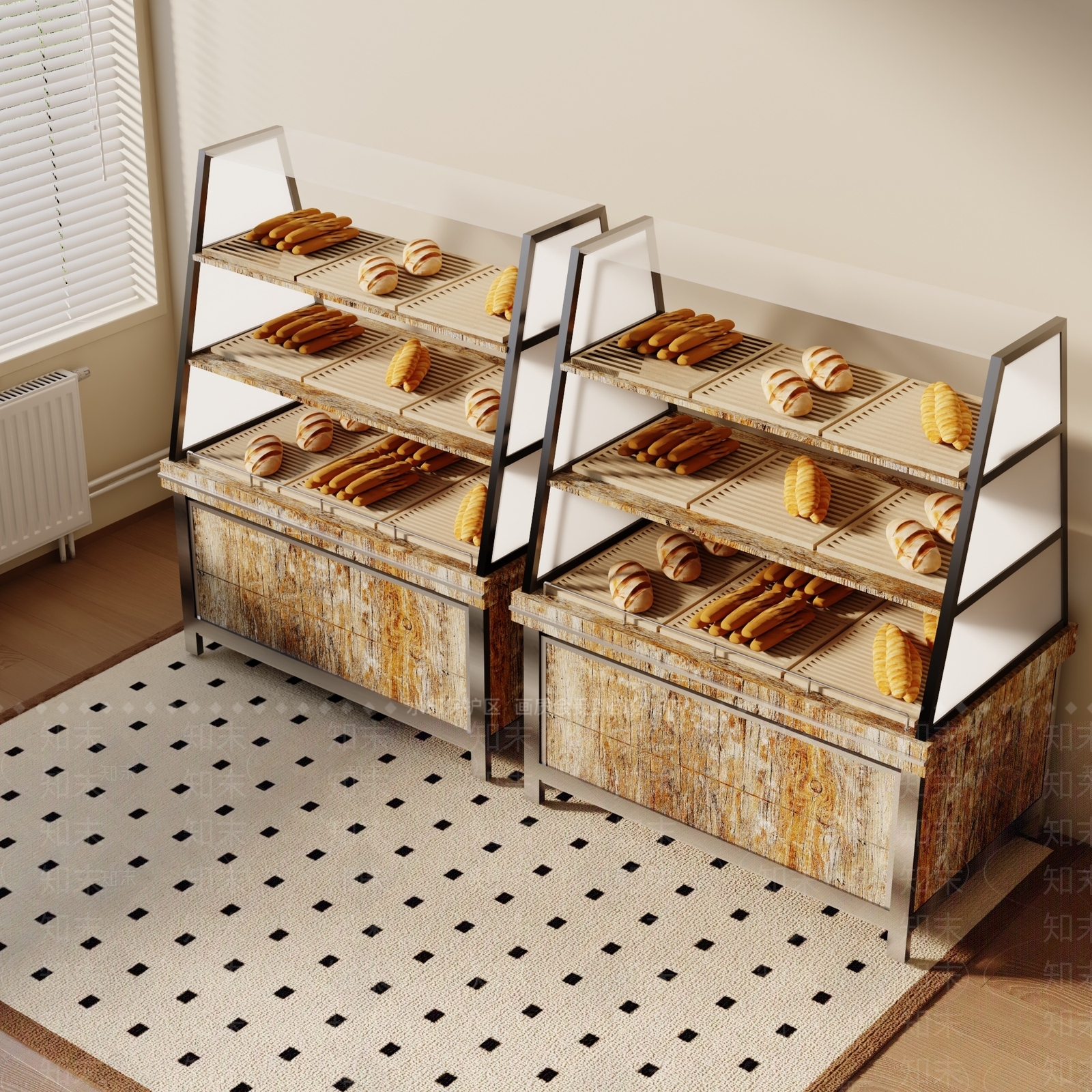 北欧原木其他柜子3D模型下载【ID:1166624117】