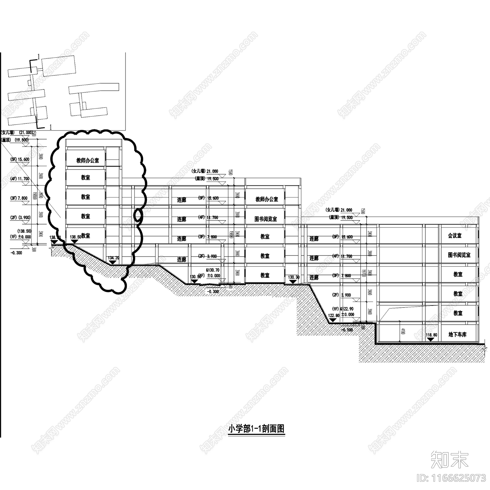 现代学校建筑cad施工图下载【ID:1166625073】