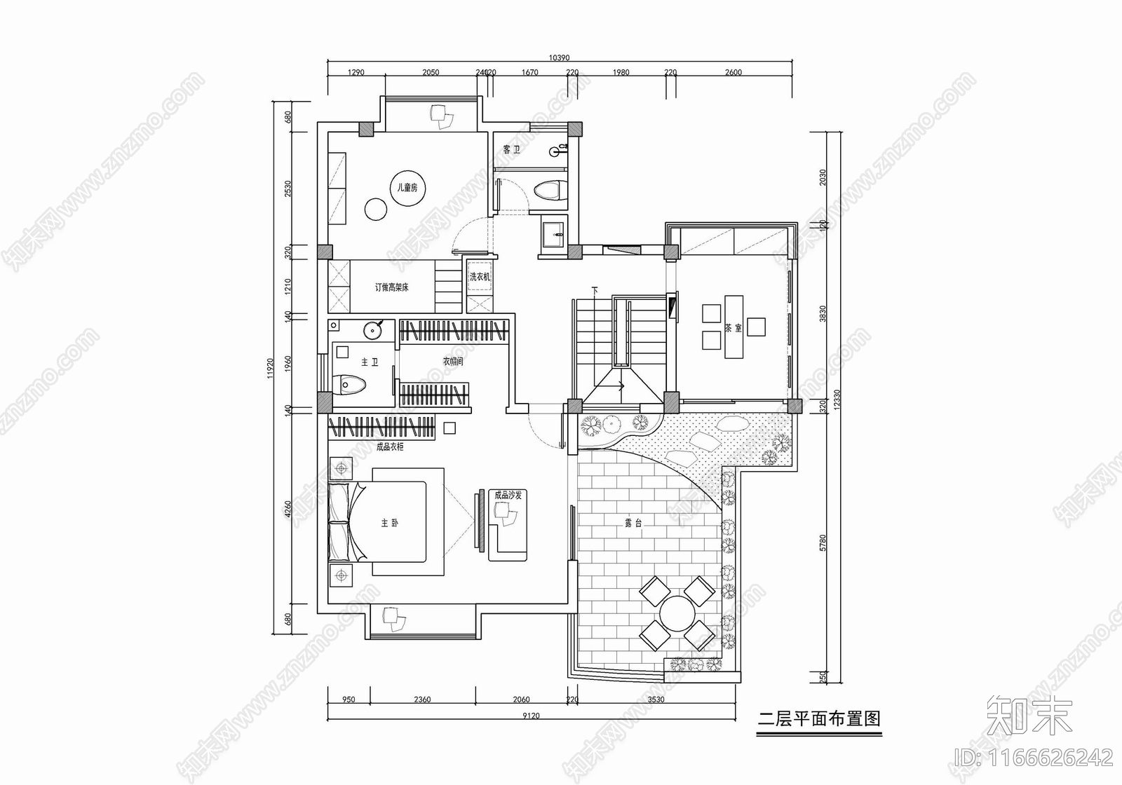 现代整体家装空间cad施工图下载【ID:1166626242】