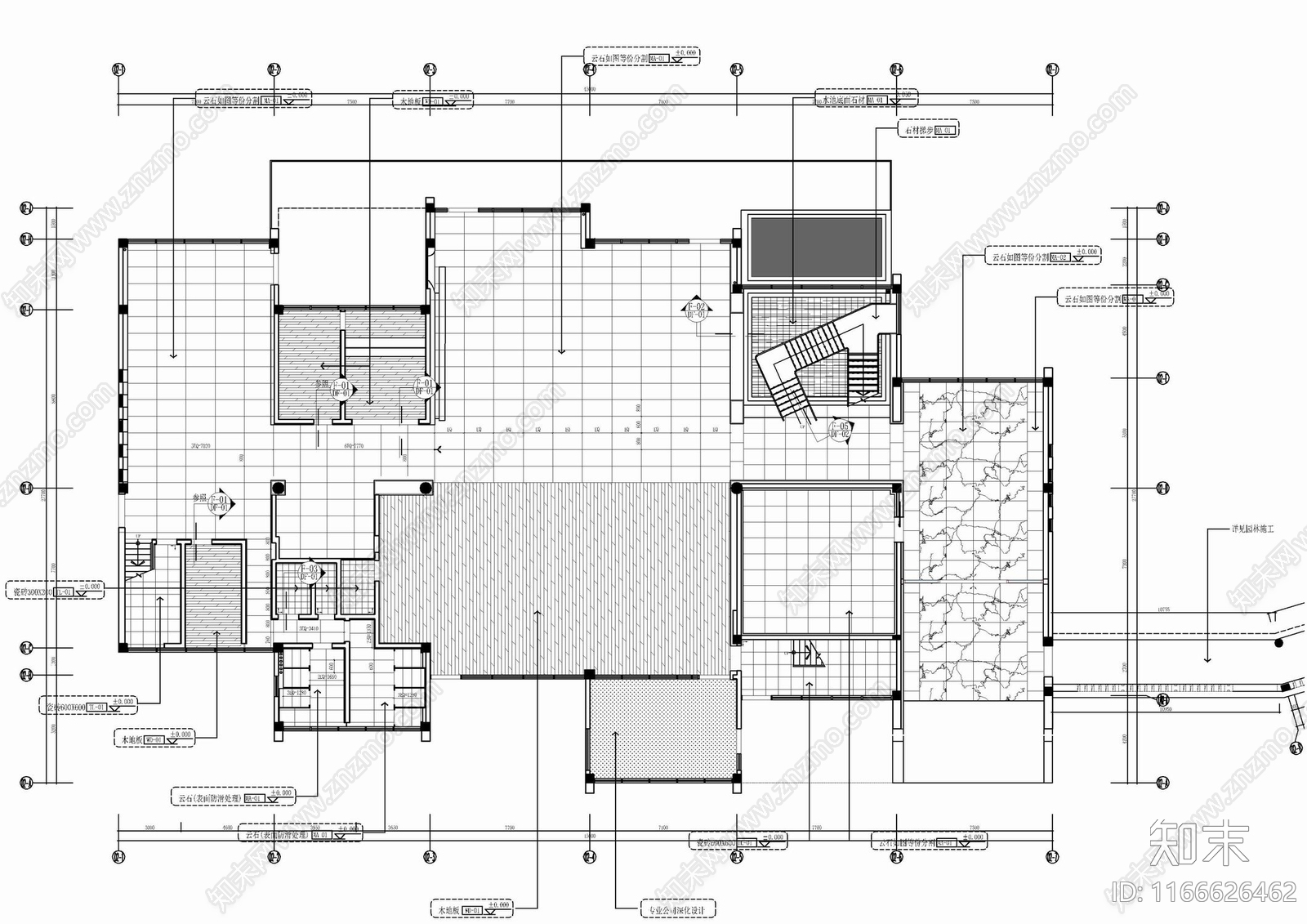 现代售楼处cad施工图下载【ID:1166626462】