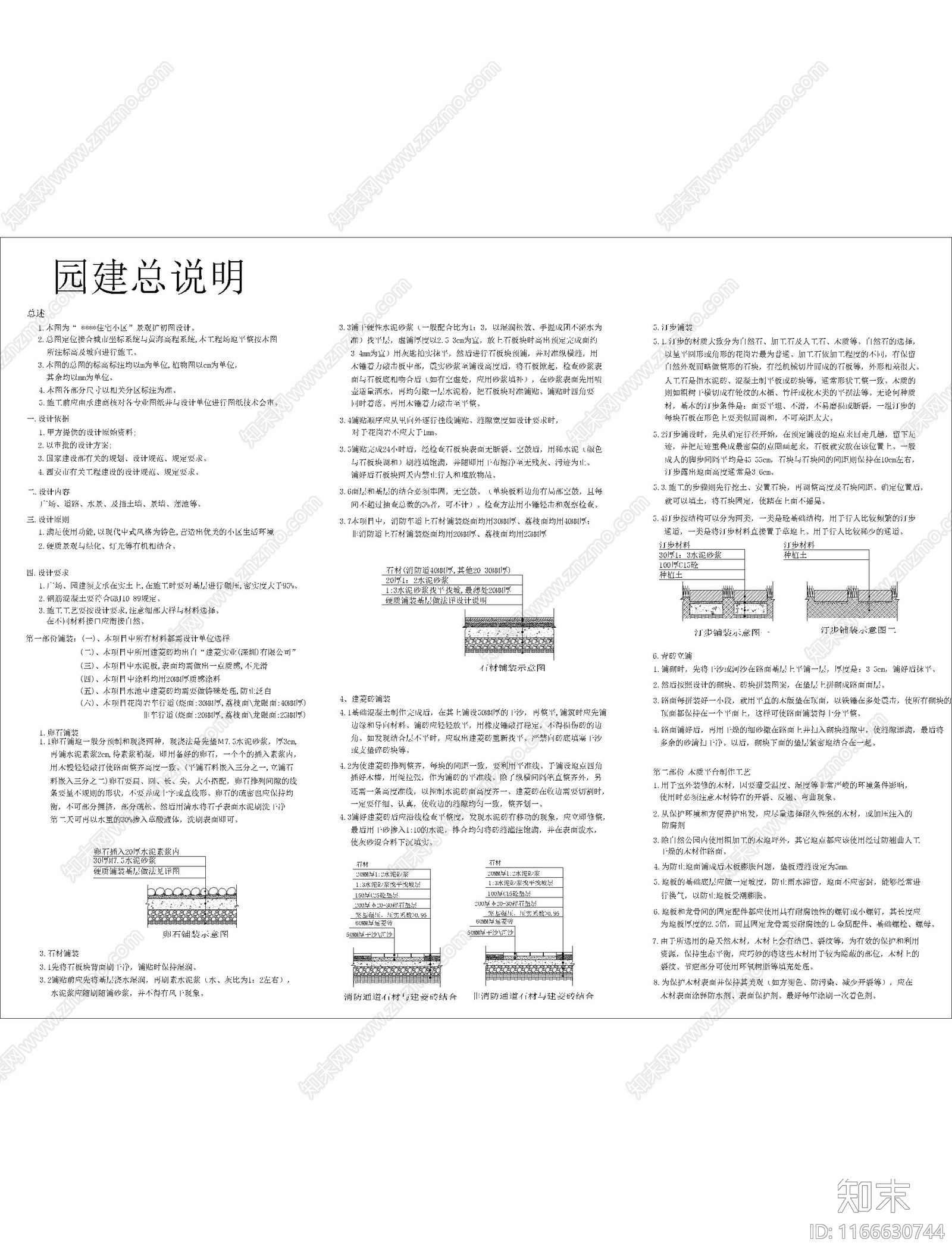 现代设计说明cad施工图下载【ID:1166630744】