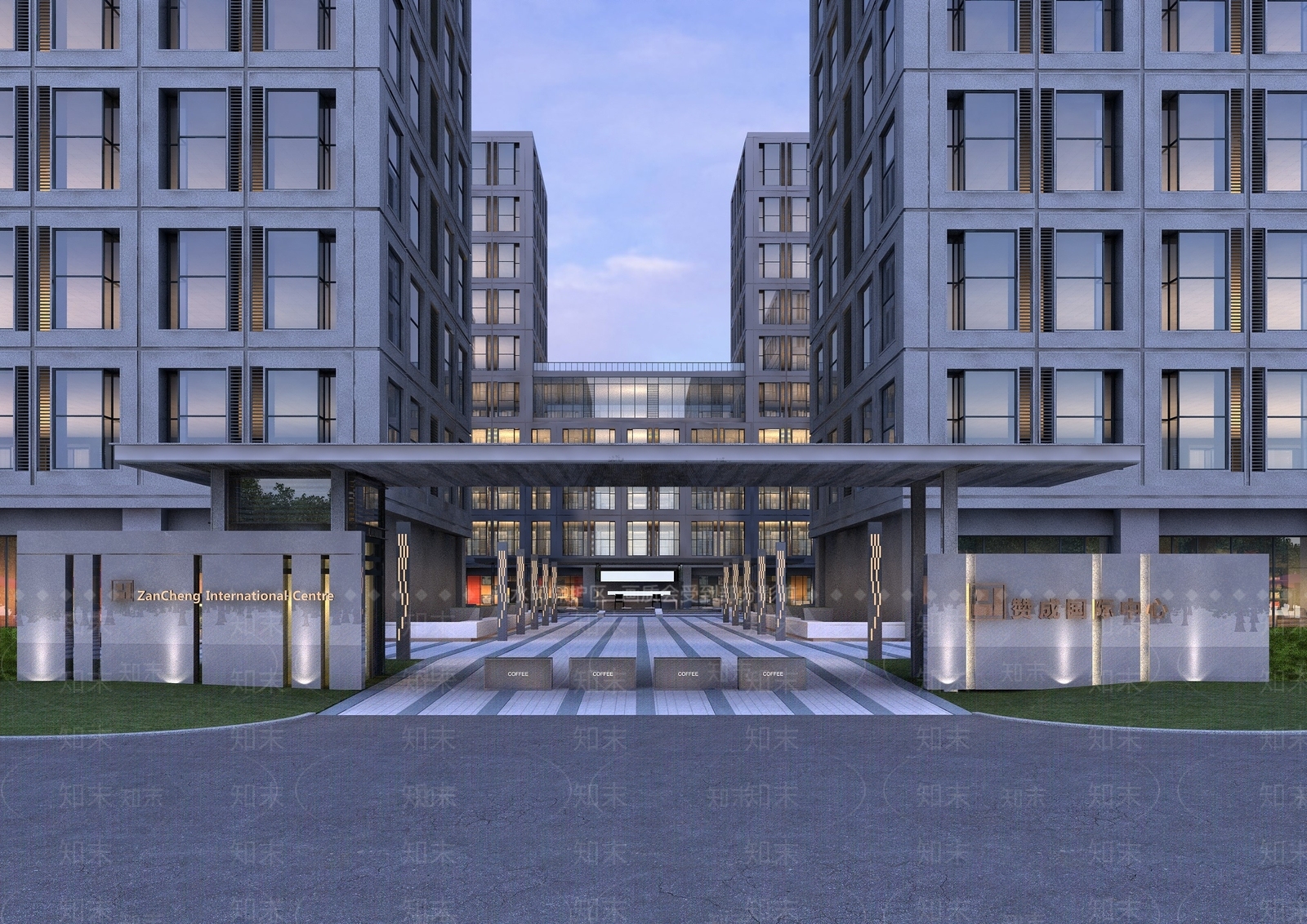 现代办公楼3D模型下载【ID:1166633633】
