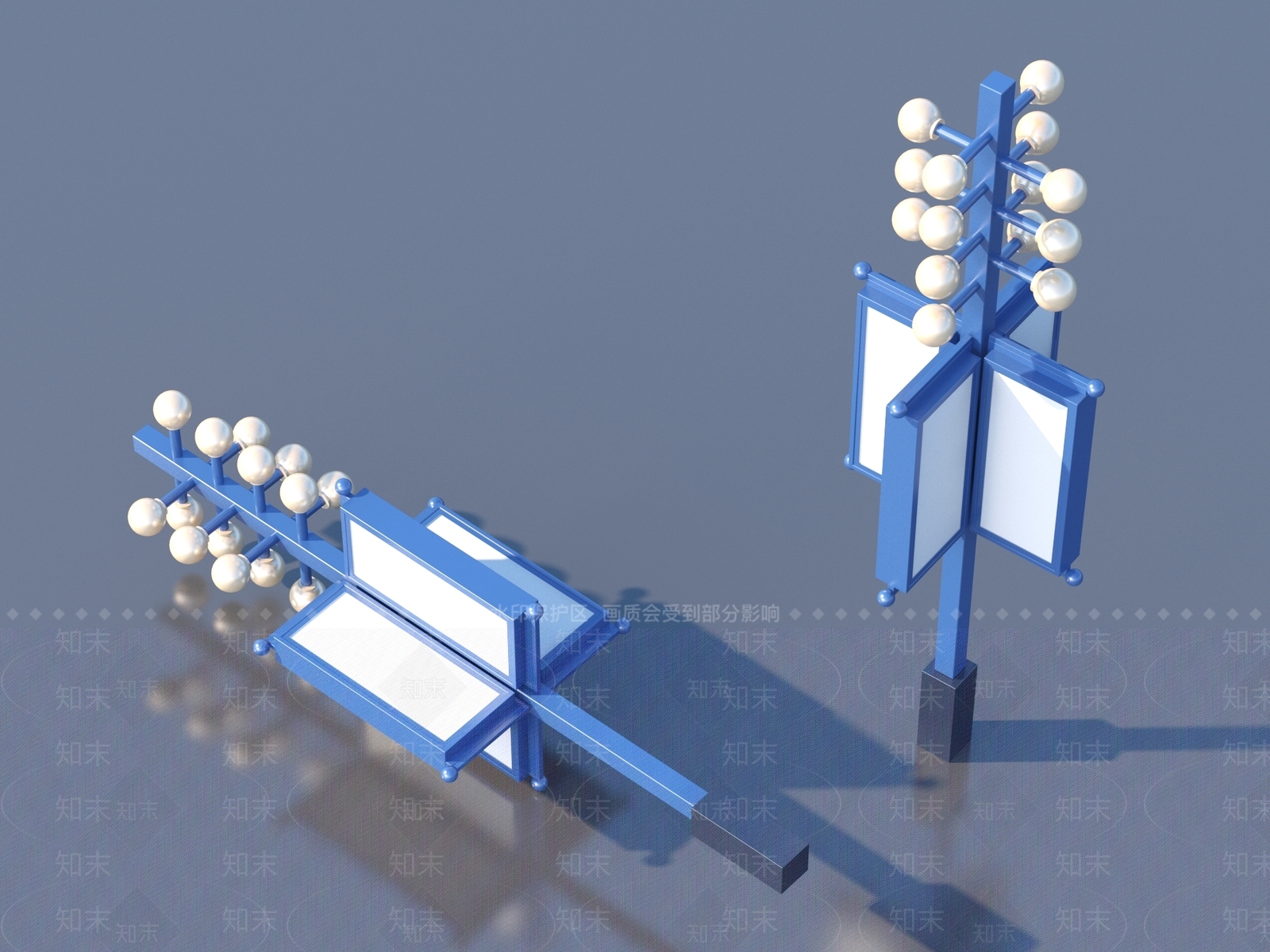 现代路灯3D模型下载【ID:1166634021】