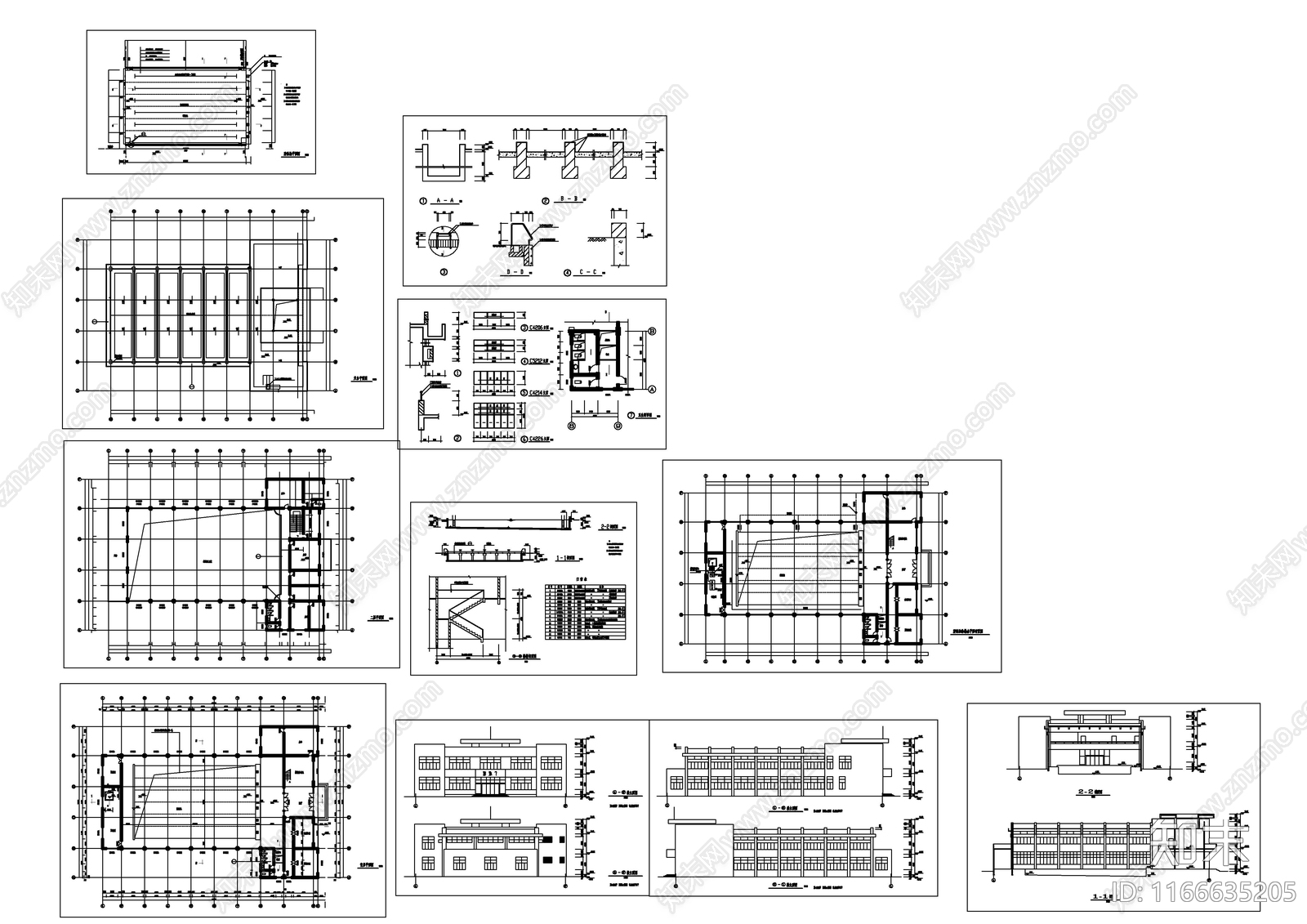 现代体育馆建筑cad施工图下载【ID:1166635205】