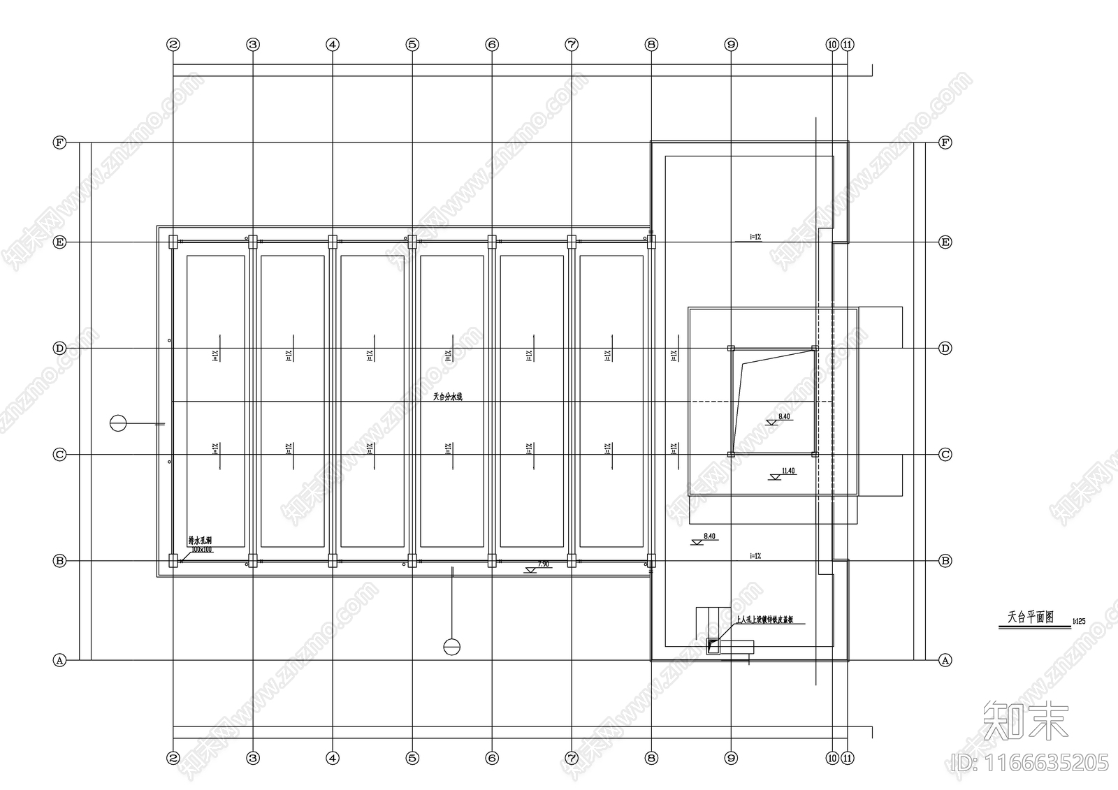现代体育馆建筑cad施工图下载【ID:1166635205】