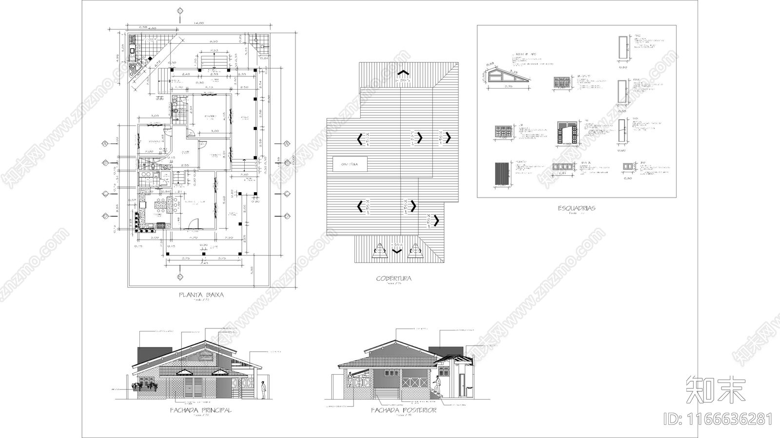 现代住宅楼建筑cad施工图下载【ID:1166636281】