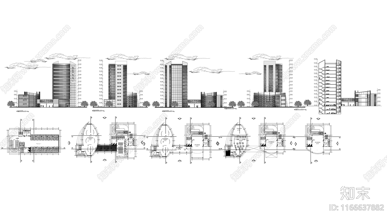 现代其他商业建筑施工图下载【ID:1166637882】