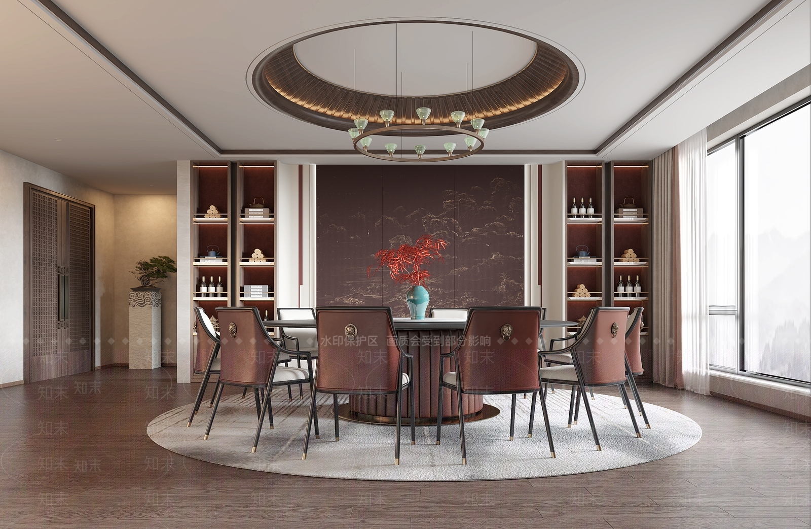 新中式包厢3D模型下载【ID:1166651438】
