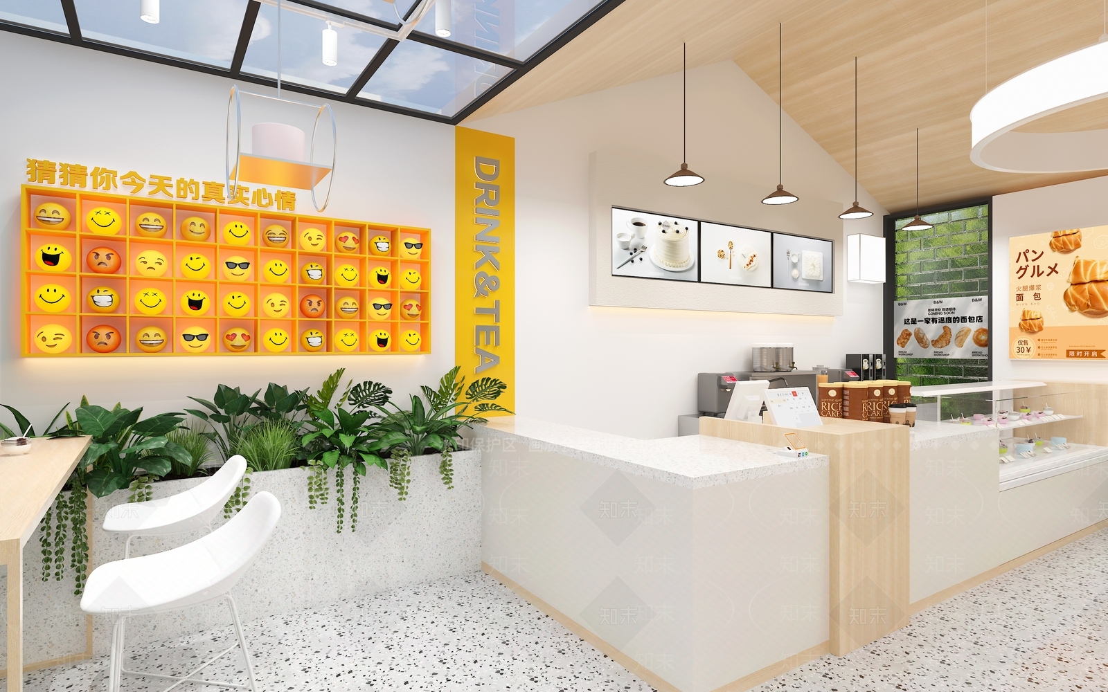 现代甜品面包店SU模型下载【ID:1166651619】
