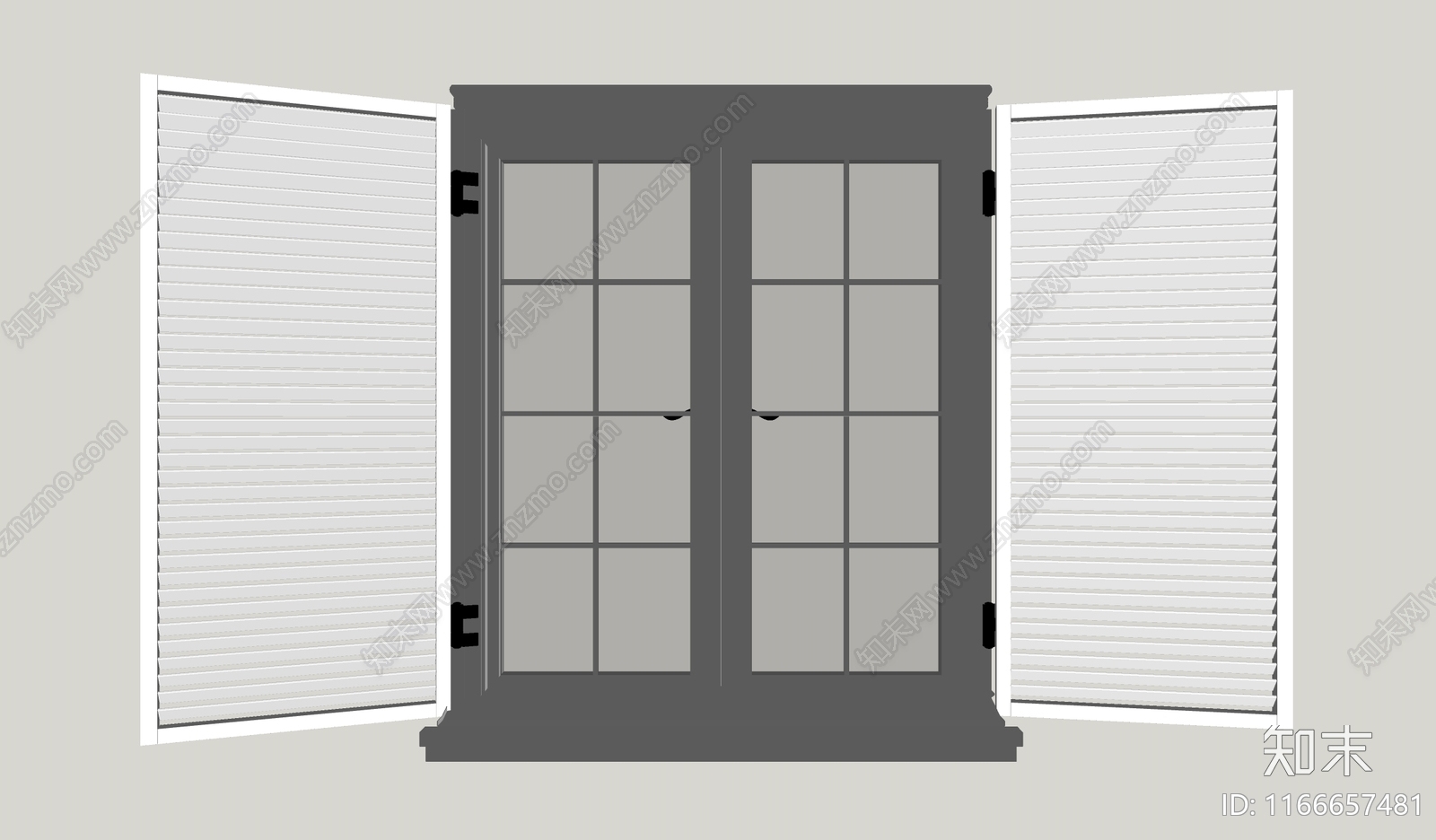 欧式窗户组合SU模型下载【ID:1166657481】