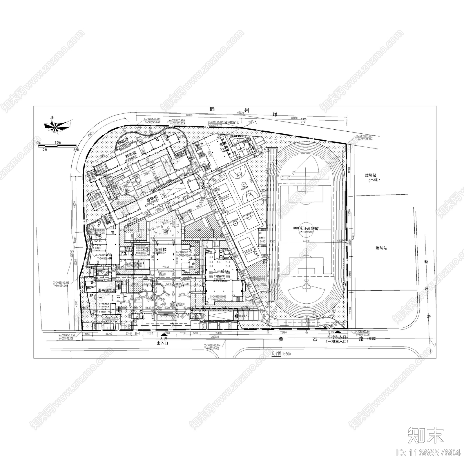 现代校园景观cad施工图下载【ID:1166657604】