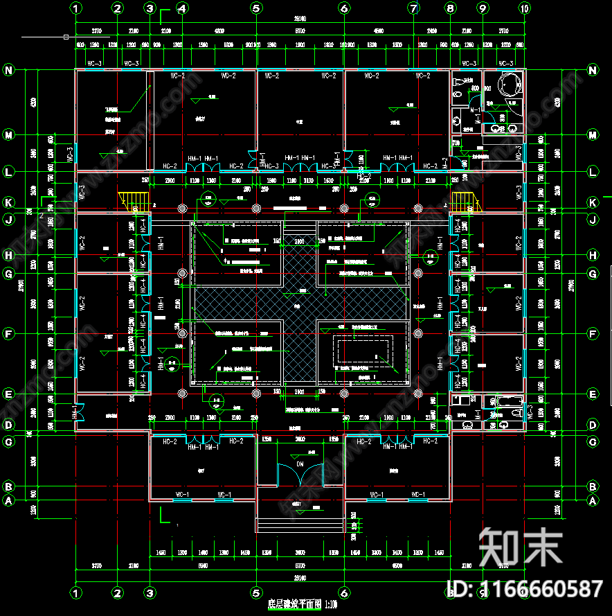 中式四合院施工图下载【ID:1166660587】