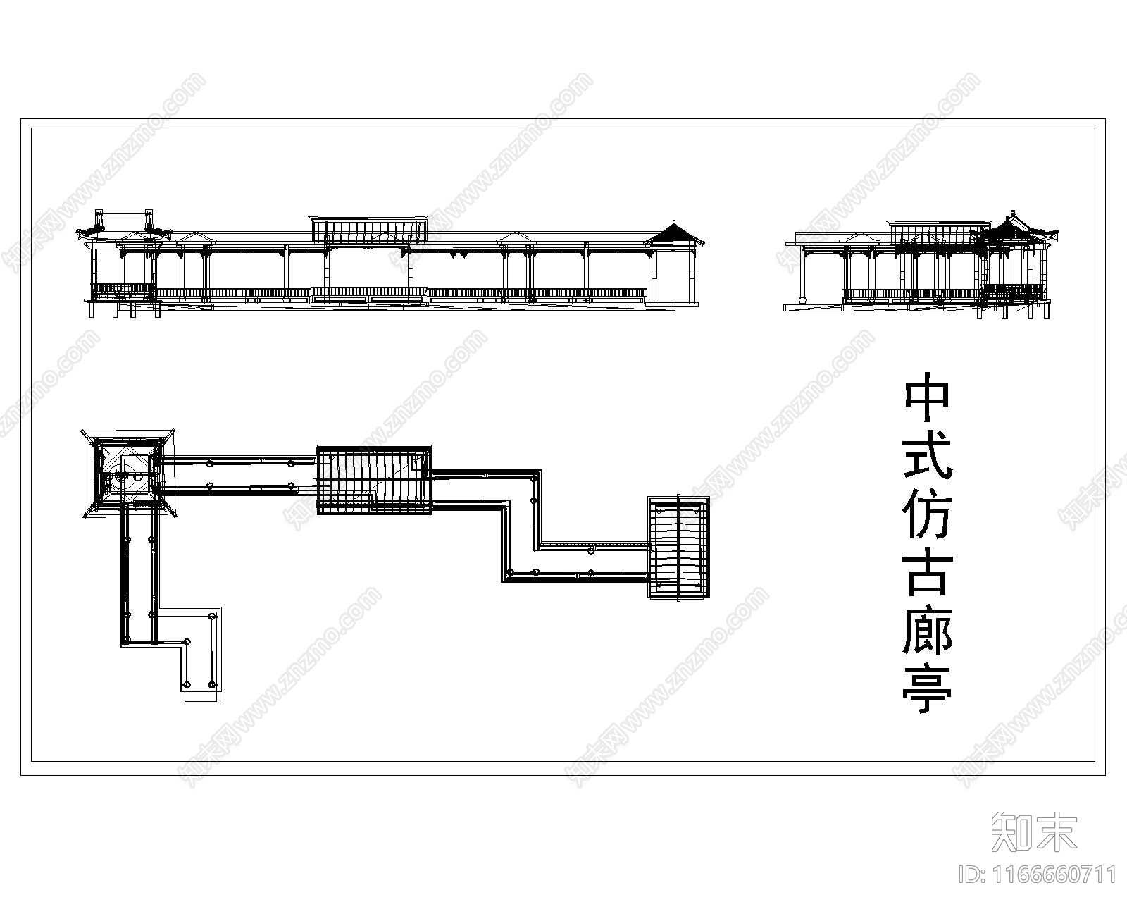 中式亭子图库施工图下载【ID:1166660711】