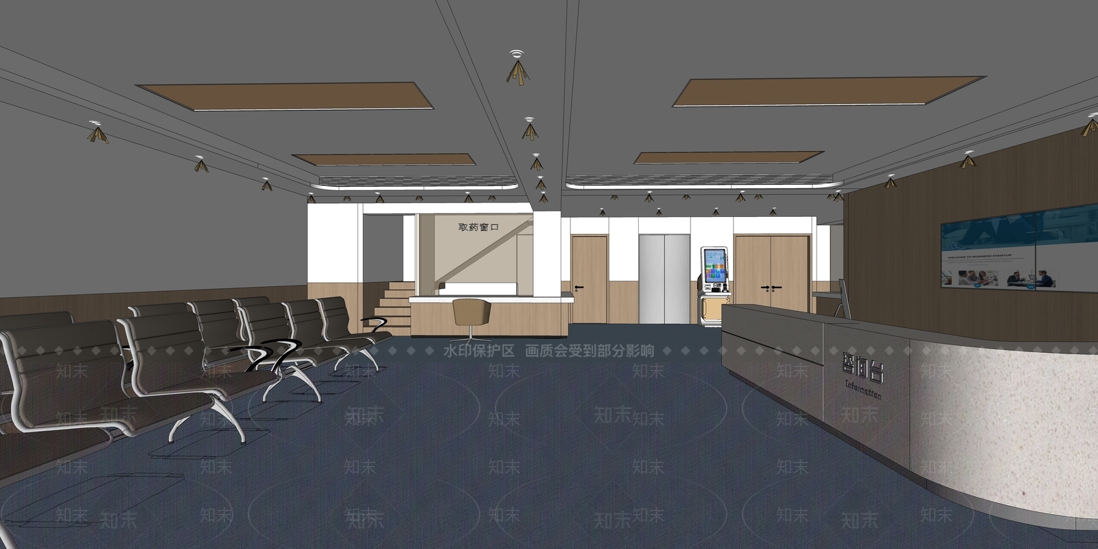 现代医院SU模型下载【ID:1166664969】