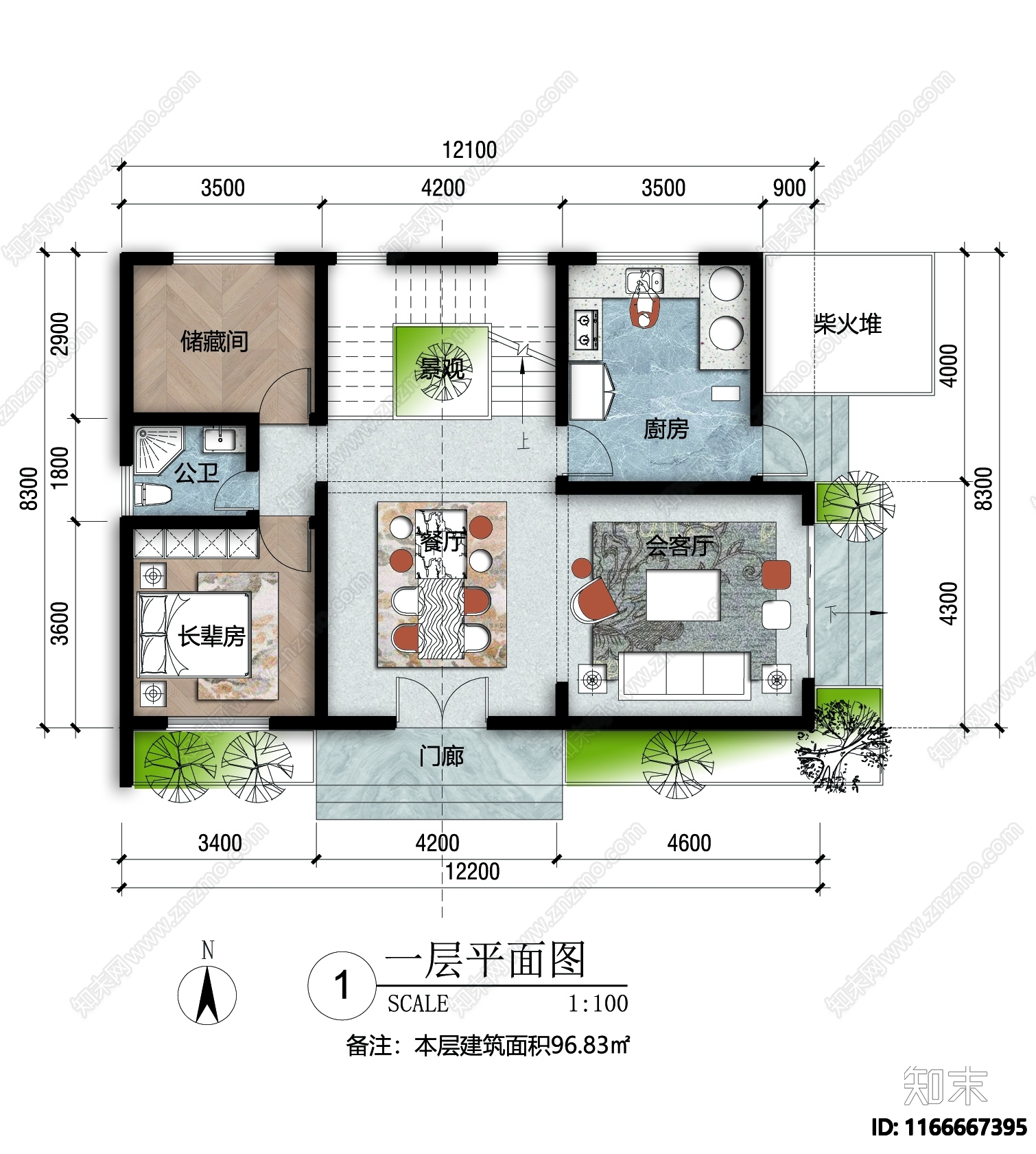 现代别墅建筑cad施工图下载【ID:1166667395】