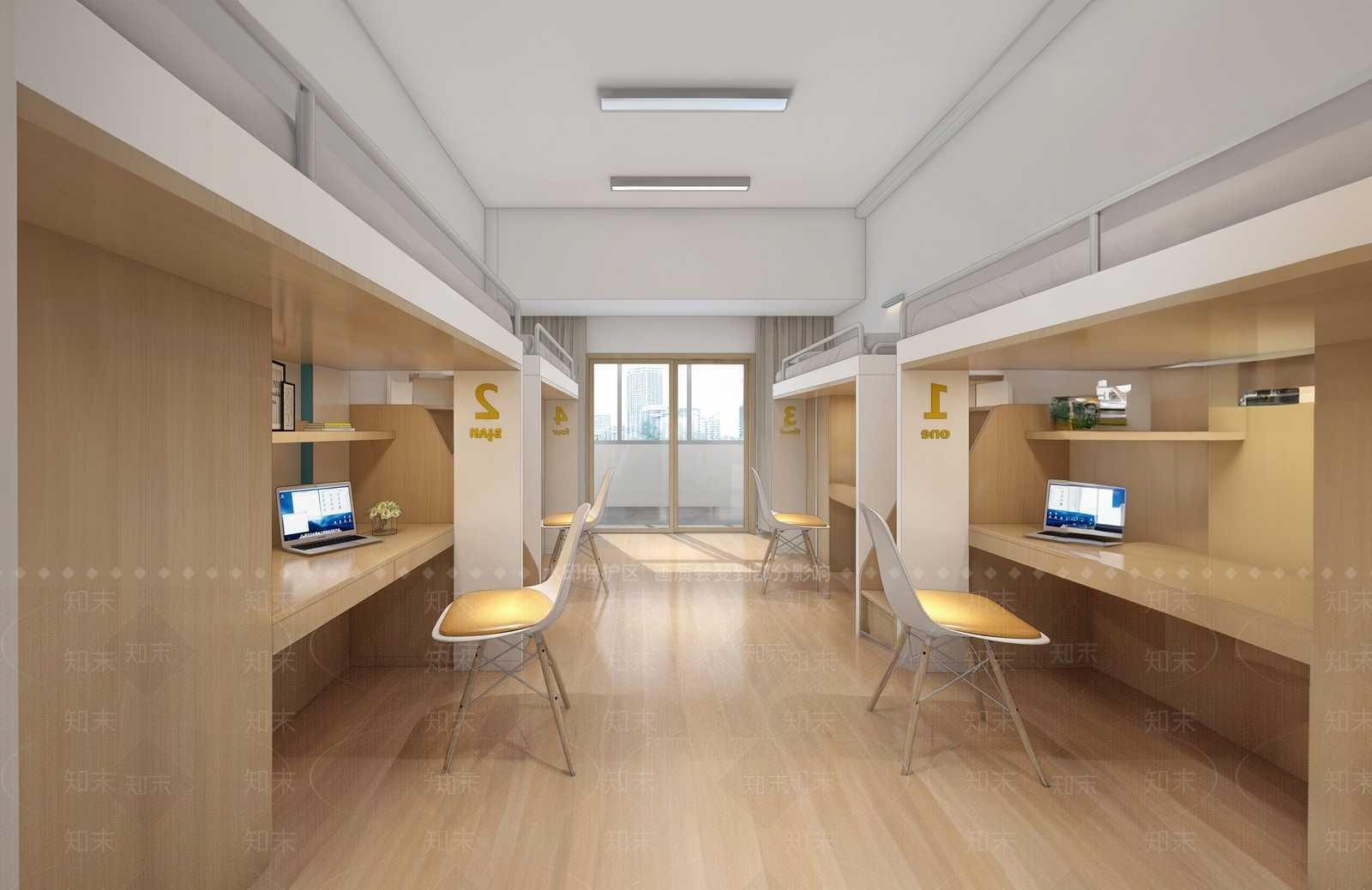 现代宿舍SU模型下载【ID:1166668219】
