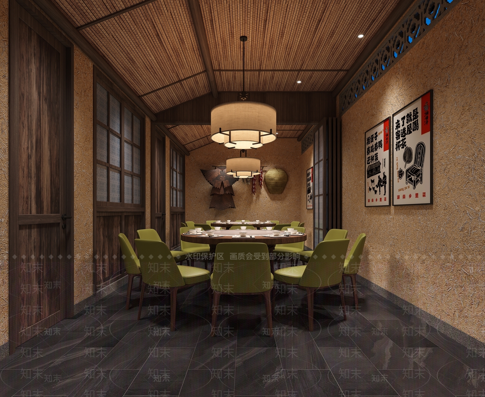 复古中餐厅3D模型下载【ID:1166669369】