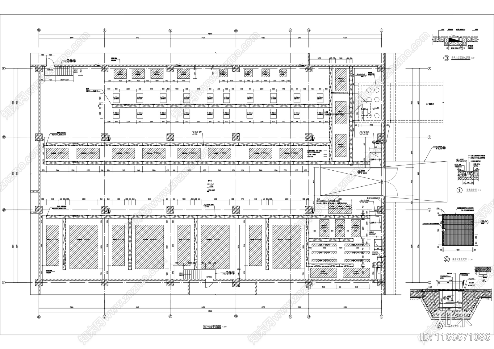 现代办公楼建筑cad施工图下载【ID:1166671086】