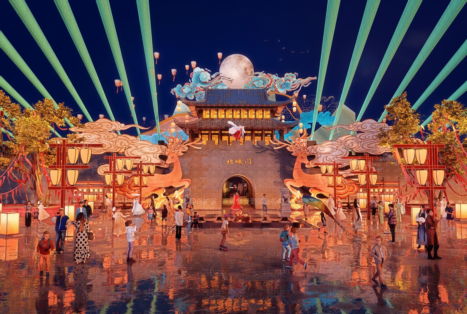 新中式中式美陈SU模型下载【ID:1166672771】