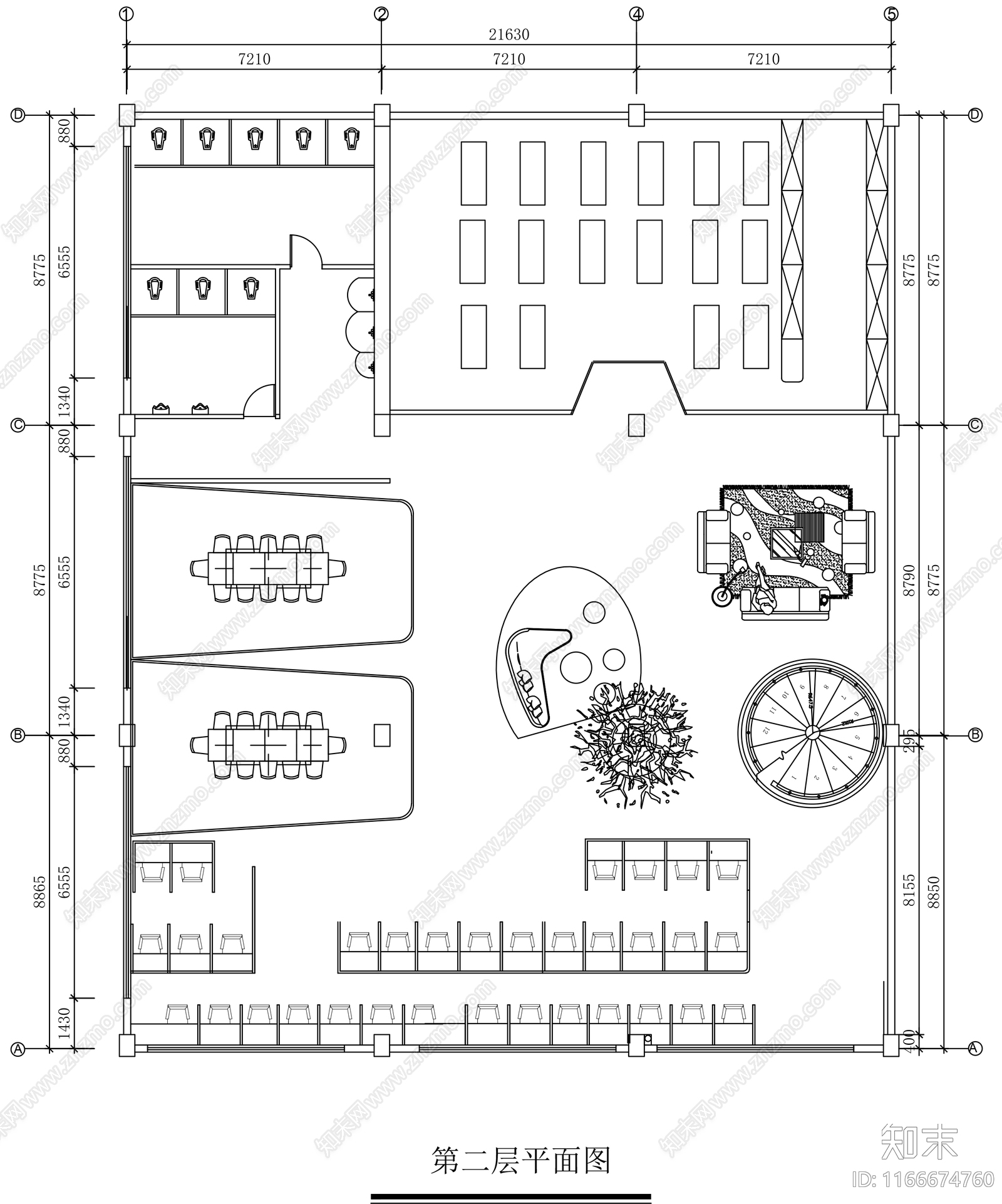 现代阅览室施工图下载【ID:1166674760】