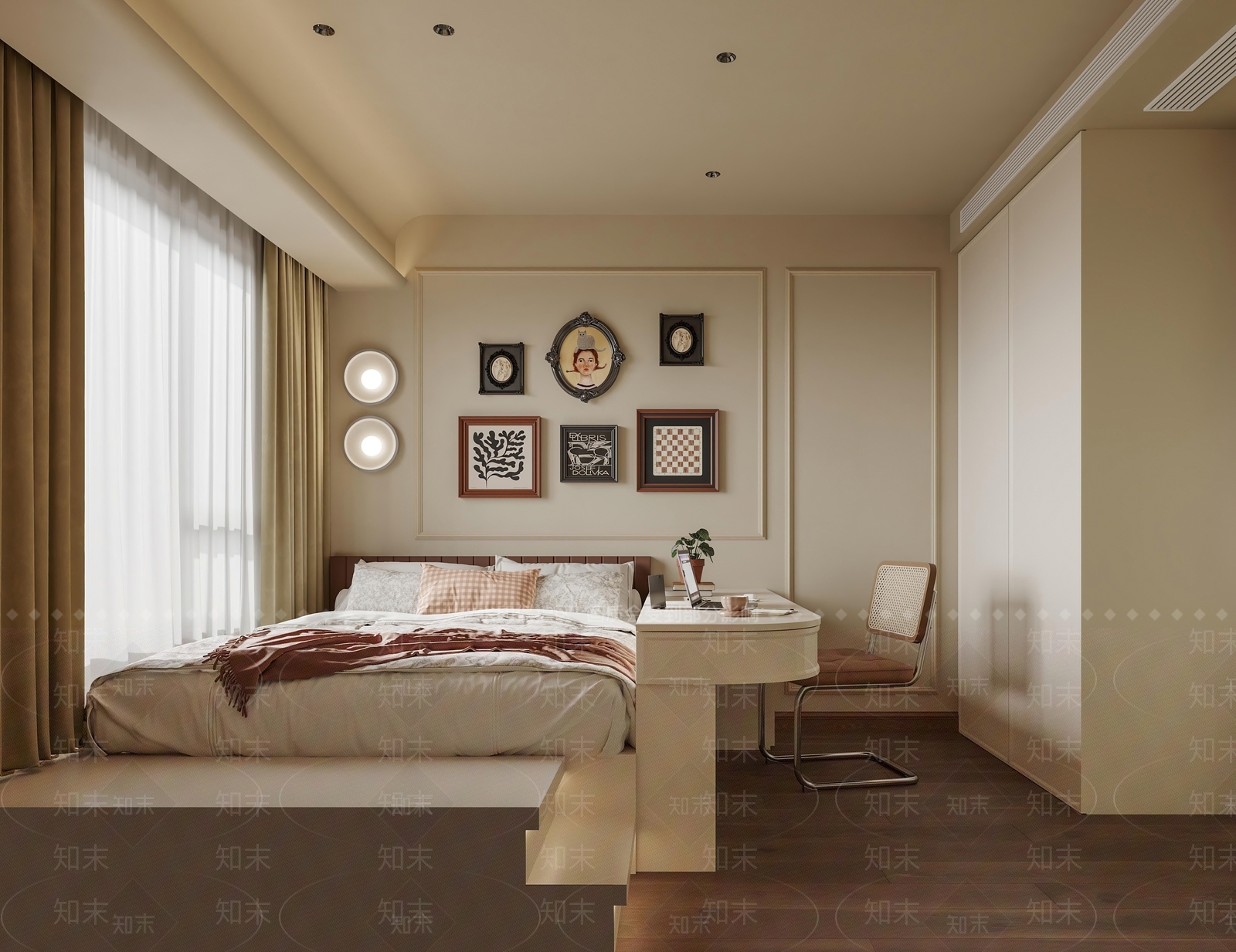 法式书房3D模型下载【ID:1214664653】