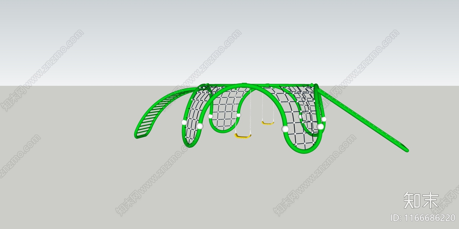 现代简约儿童游乐区SU模型下载【ID:1166686220】