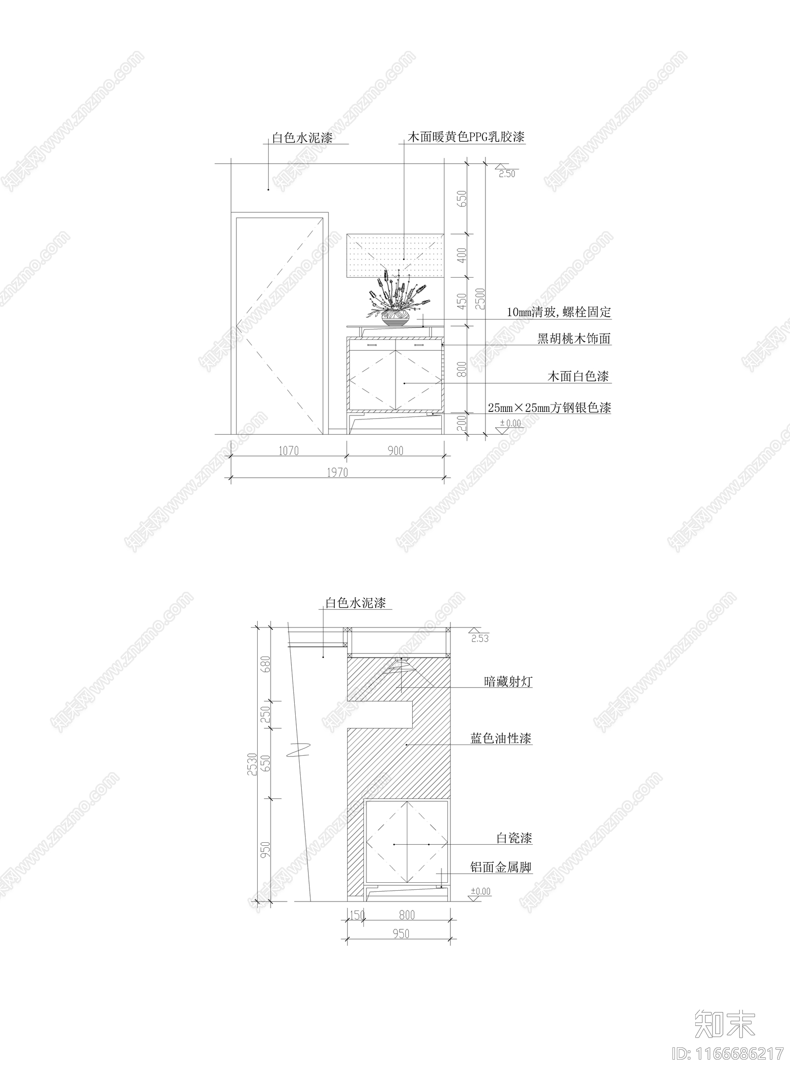 现代玄关施工图下载【ID:1166686217】