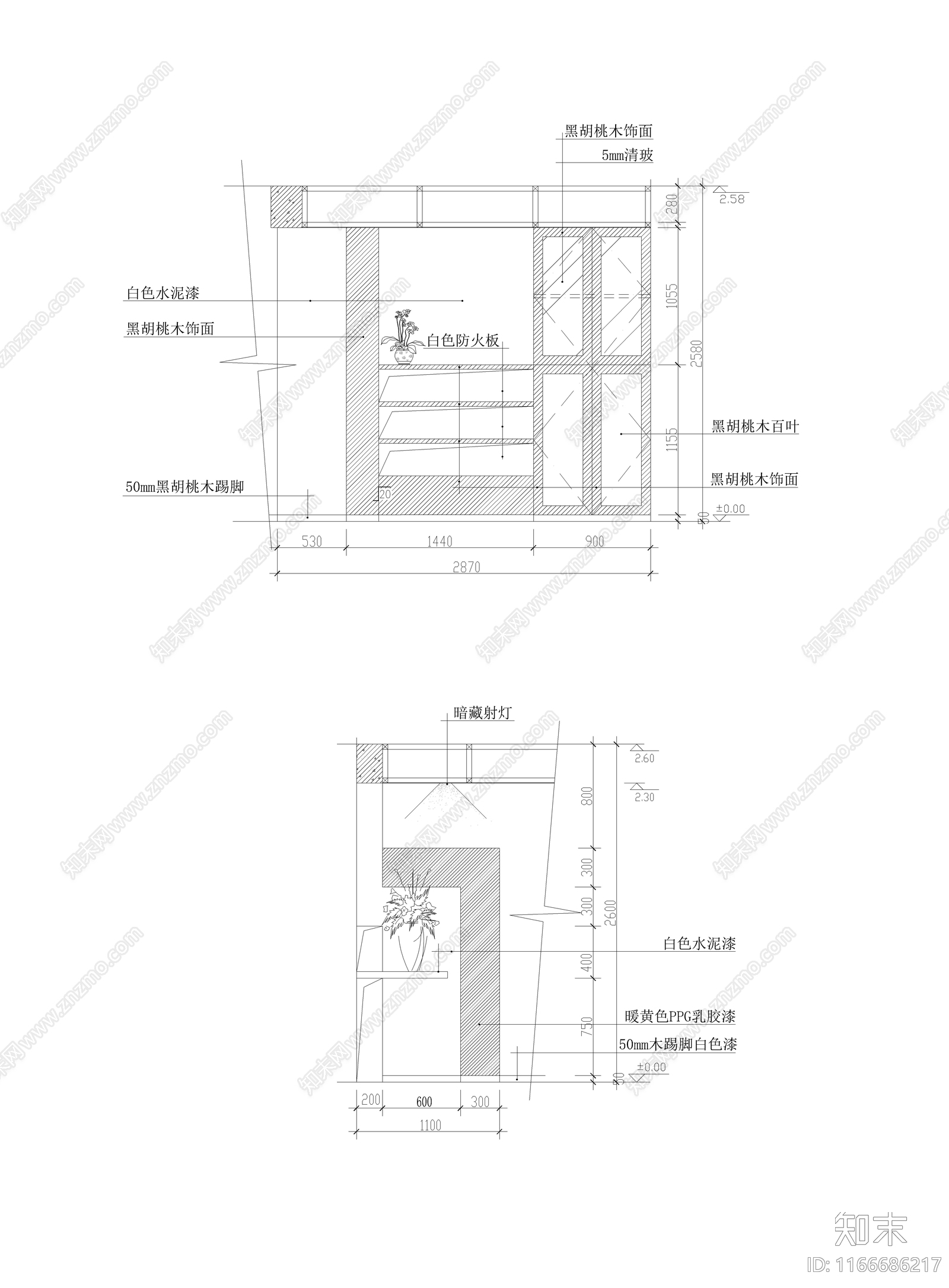 现代玄关施工图下载【ID:1166686217】