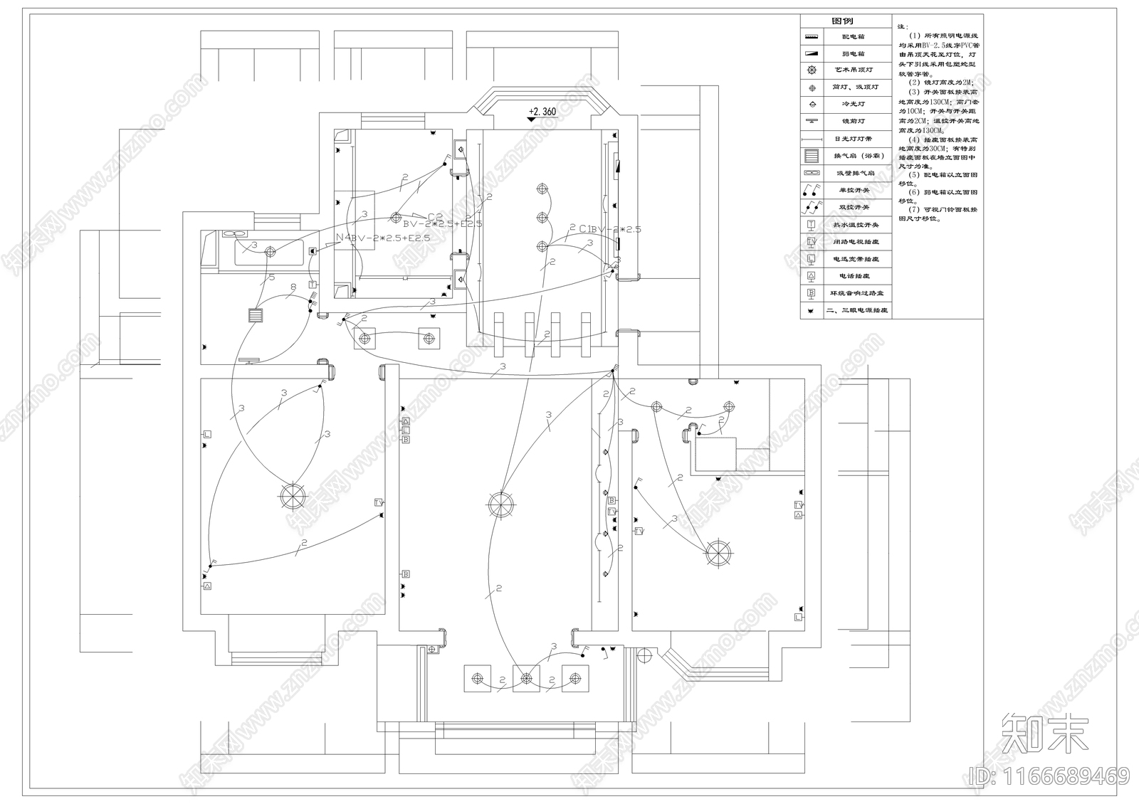 现代整体家装空间施工图下载【ID:1166689469】
