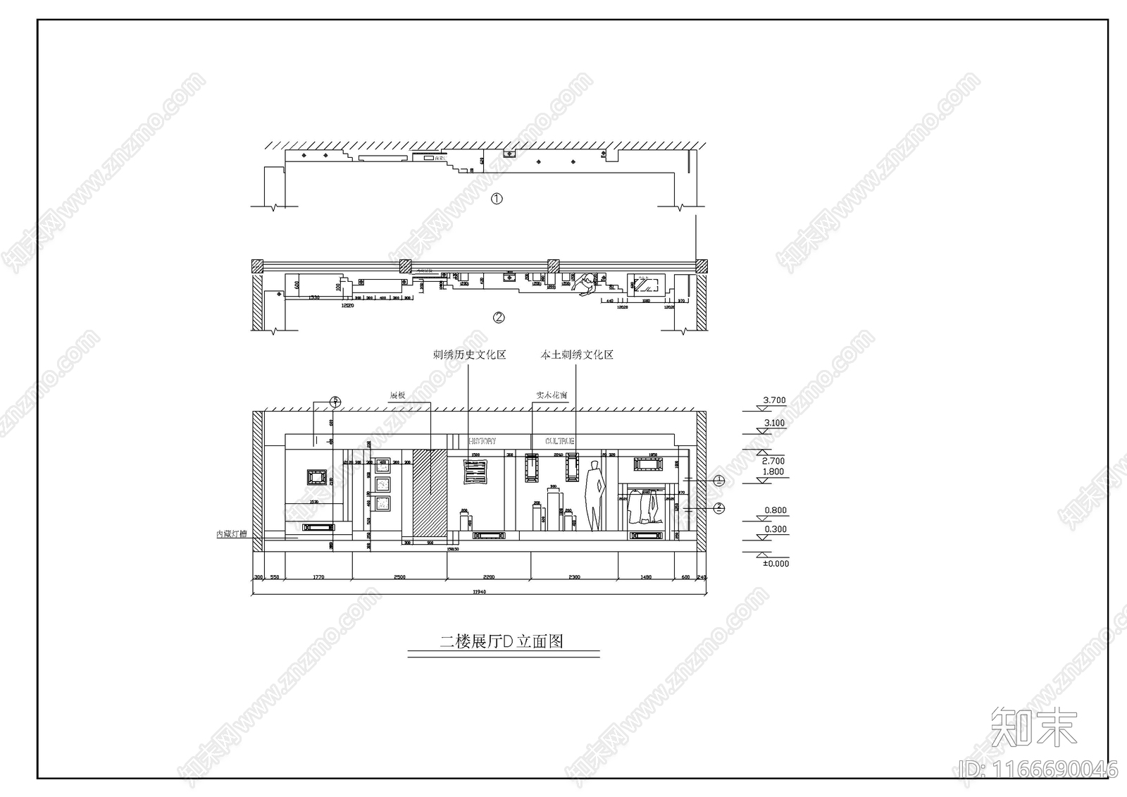 现代展厅cad施工图下载【ID:1166690046】