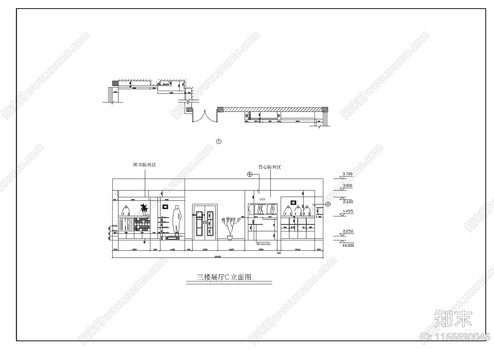 现代展厅cad施工图下载【ID:1166690046】